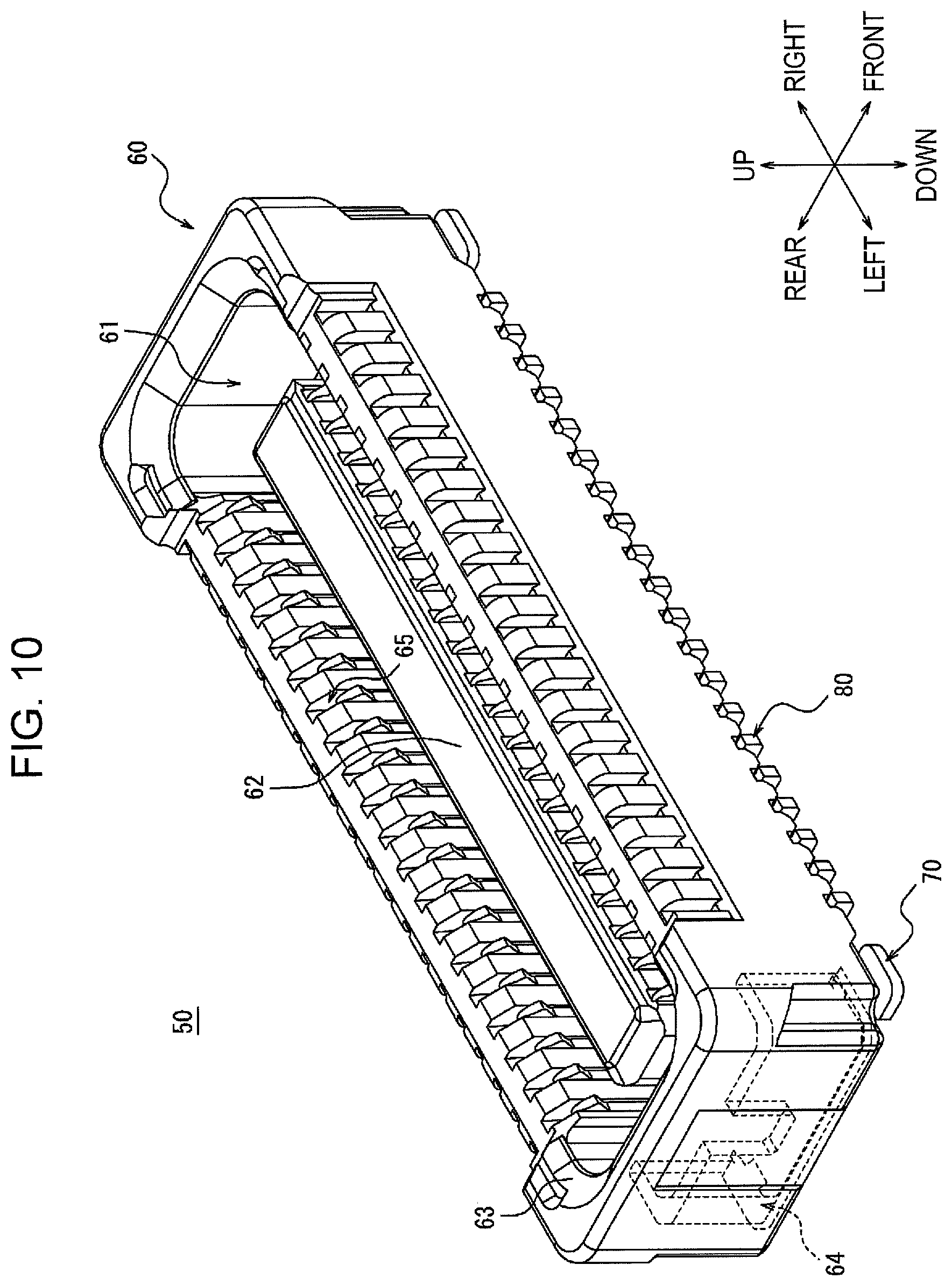 Patent US12586937 Figure 10 – Connector and electronic device