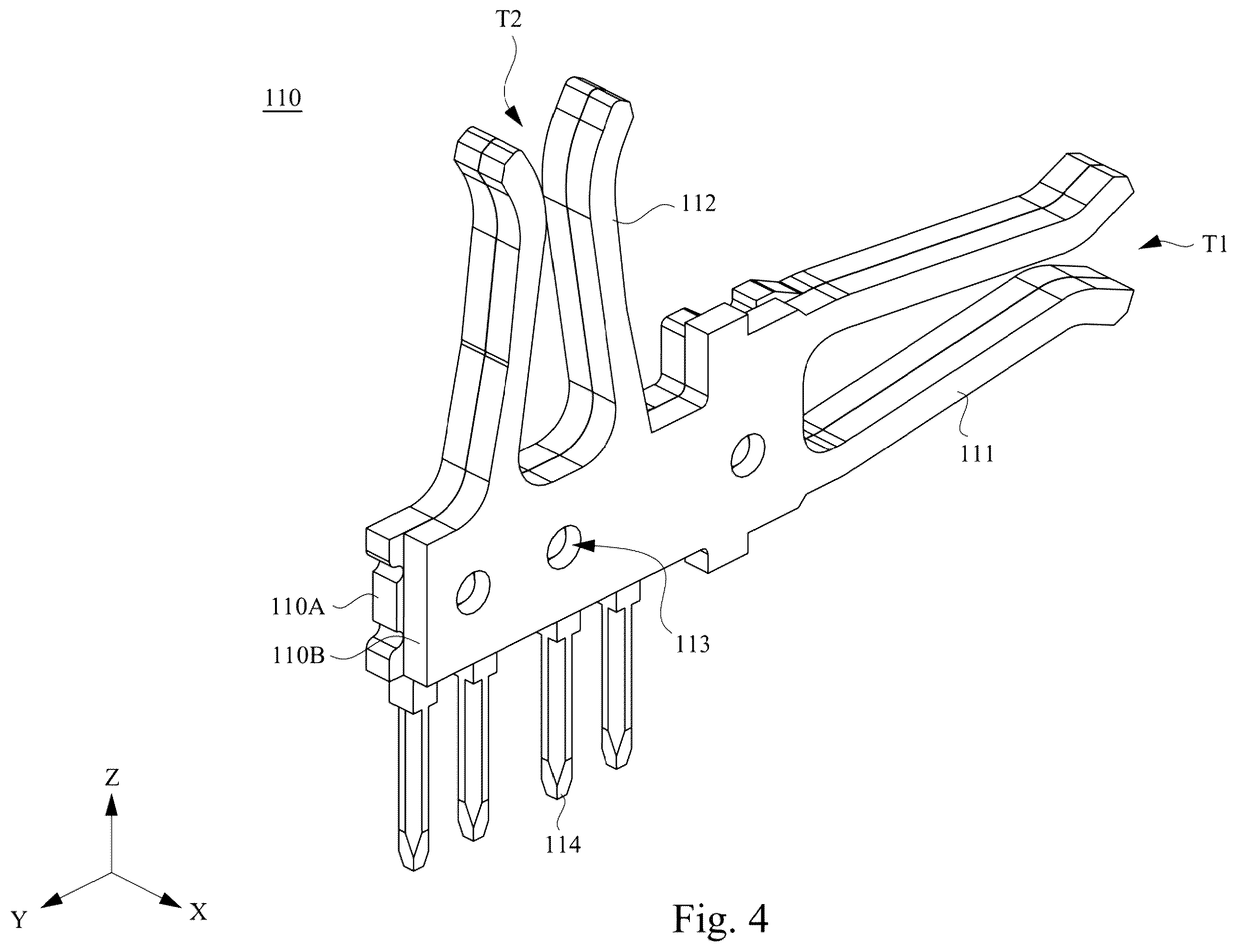 Patent US12586938 Figure 4 – Connector assembly and connector