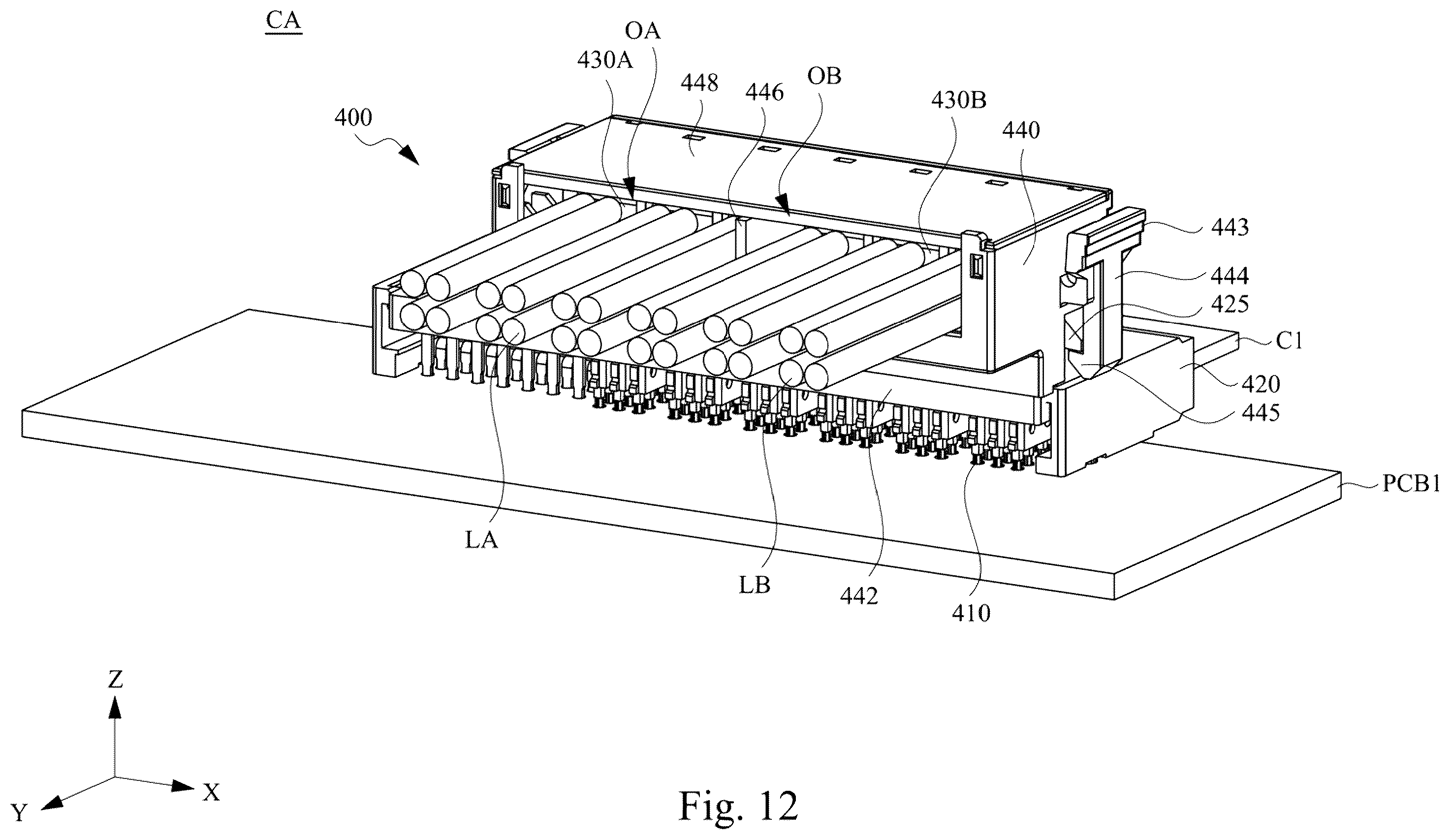 Patent US12586938 Figure 12 – Connector assembly and connector