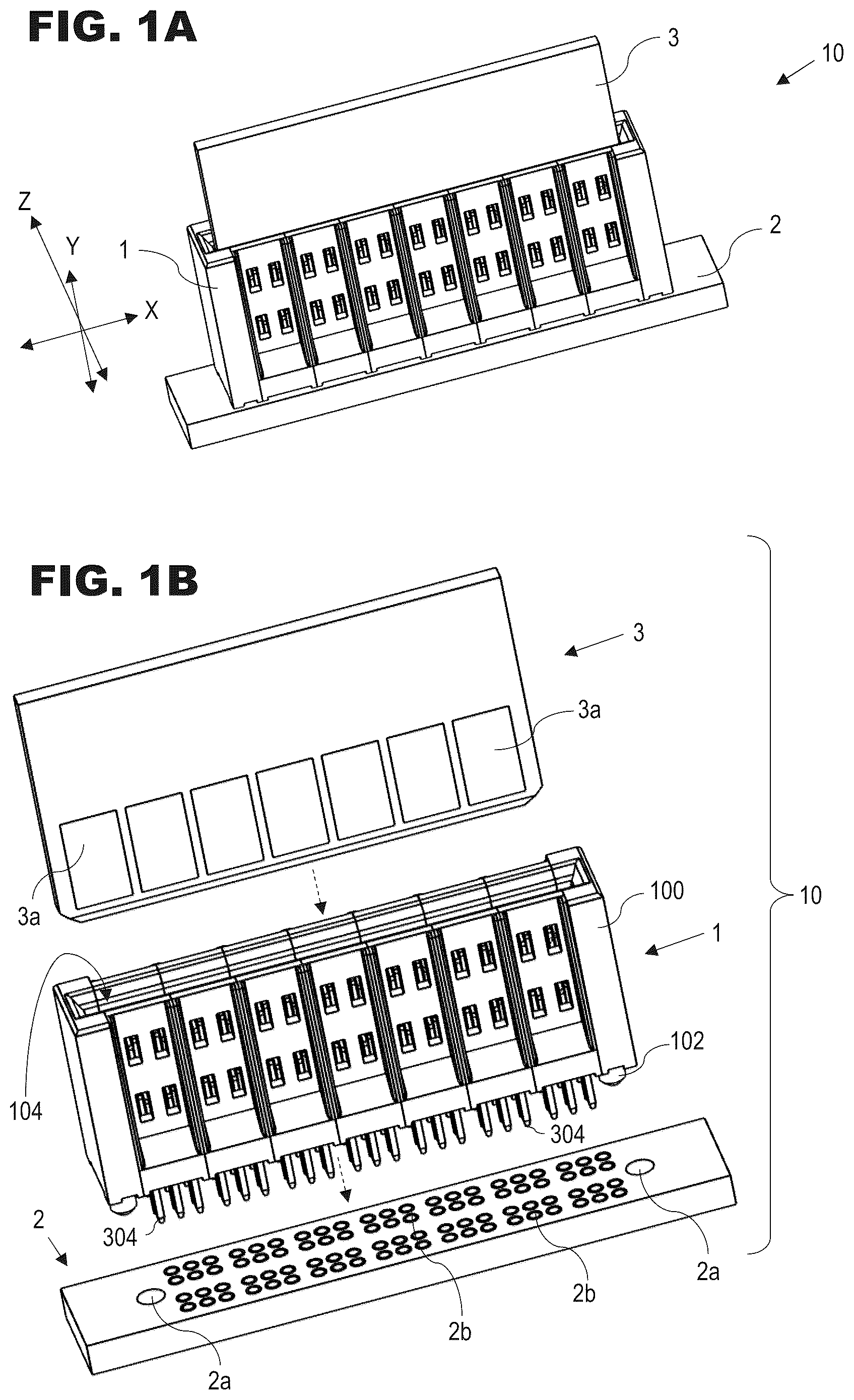 Patent US12586940 Figure 1 – Electrical connector and power terminal