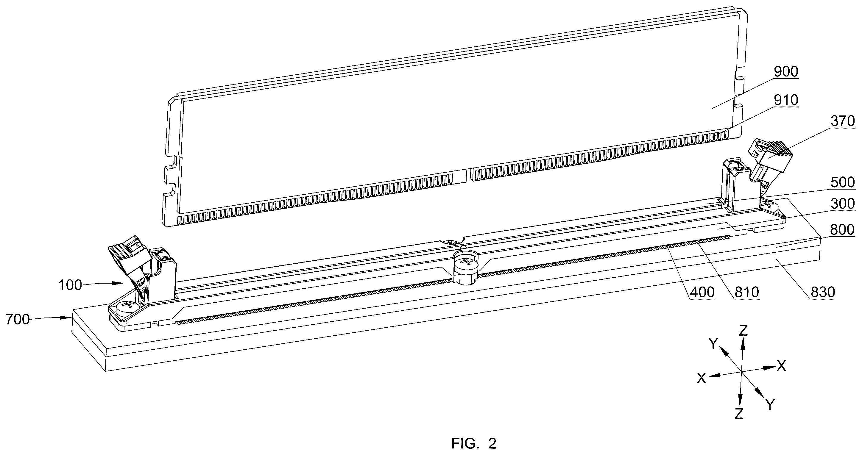 Patent US12586941 Figure 2 – Field installable card edge connector