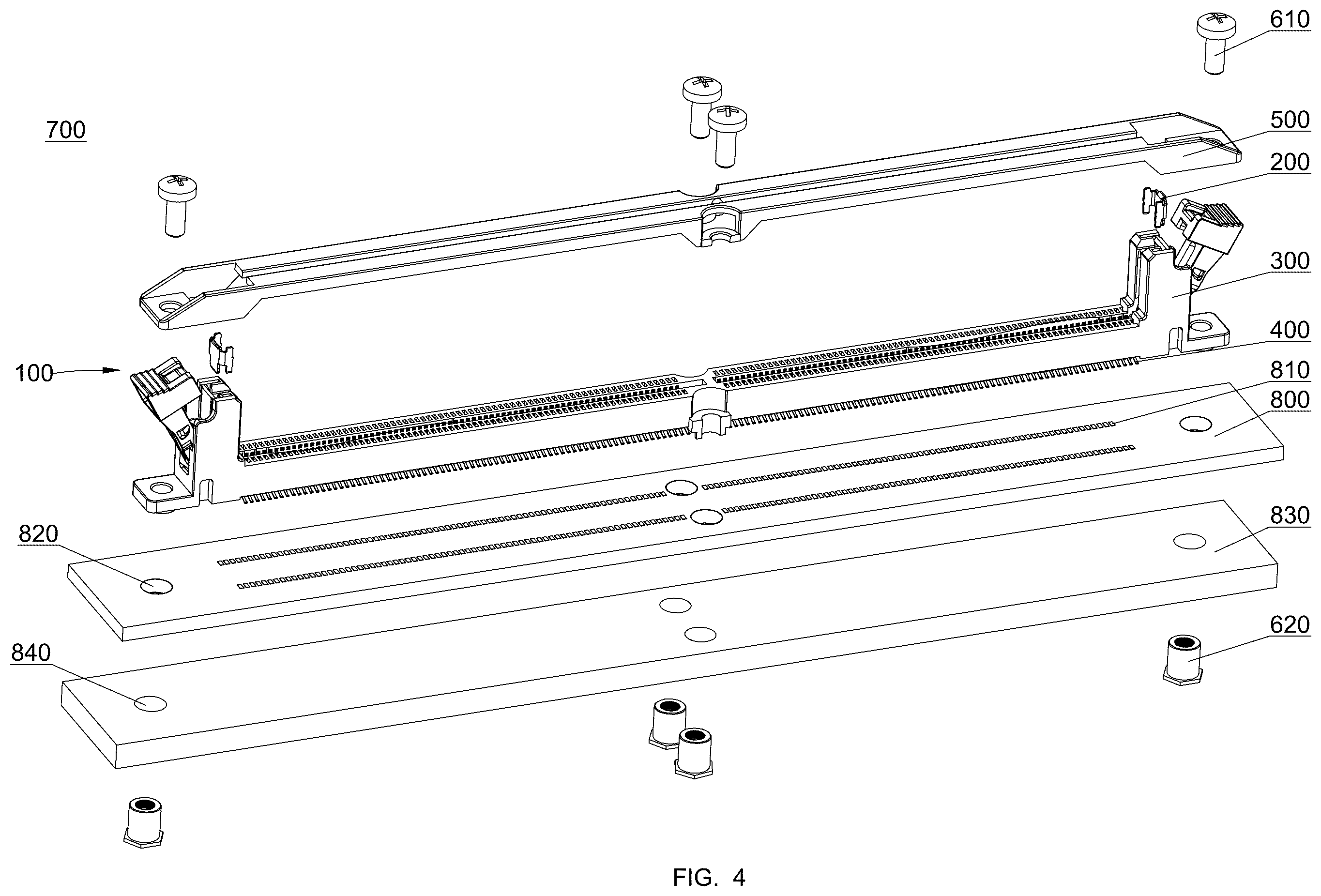 Patent US12586941 Figure 4 – Field installable card edge connector