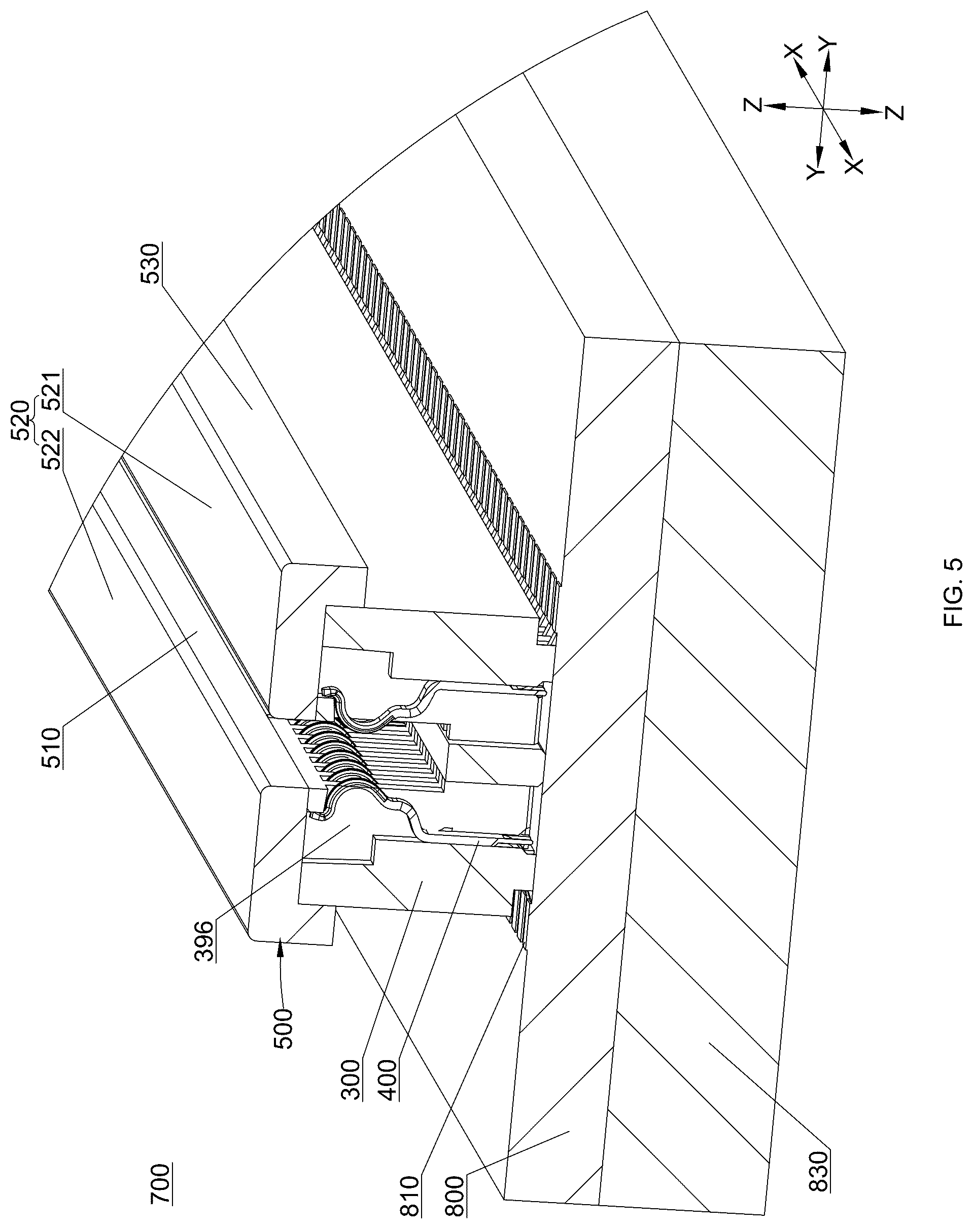 Patent US12586941 Figure 5 – Field installable card edge connector