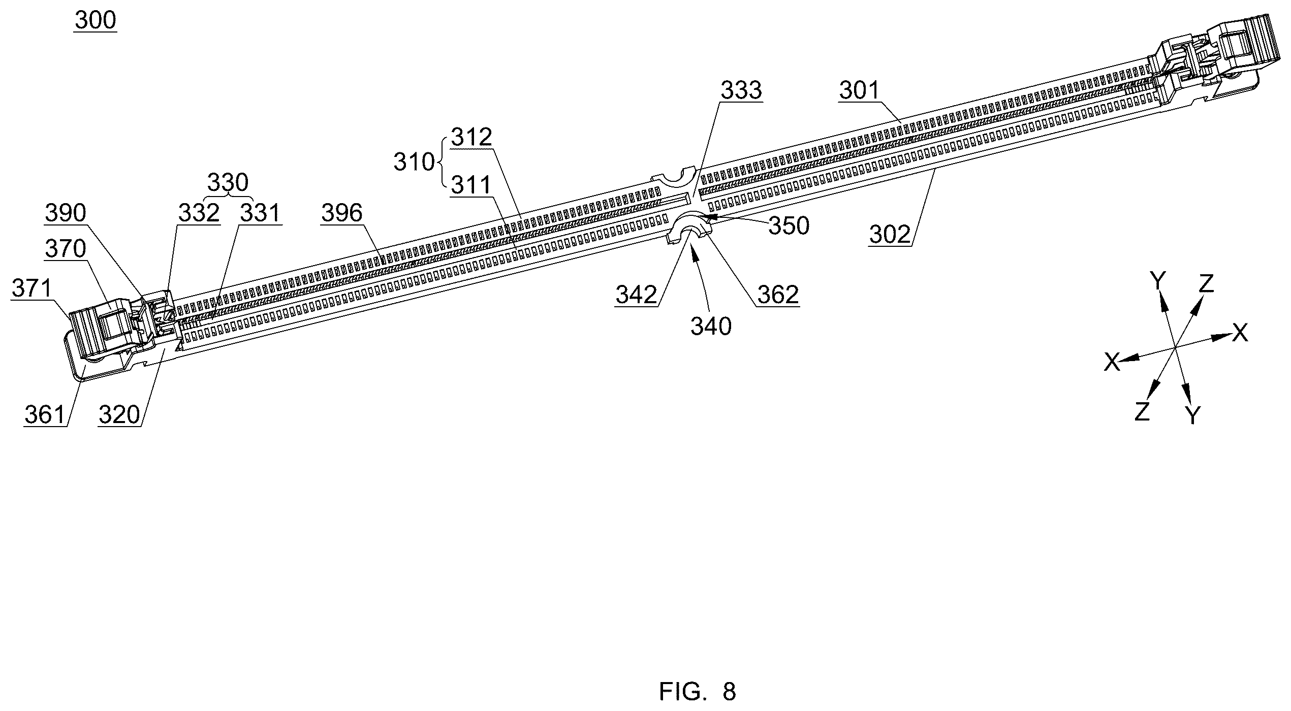 Patent US12586941 Figure 8 – Field installable card edge connector