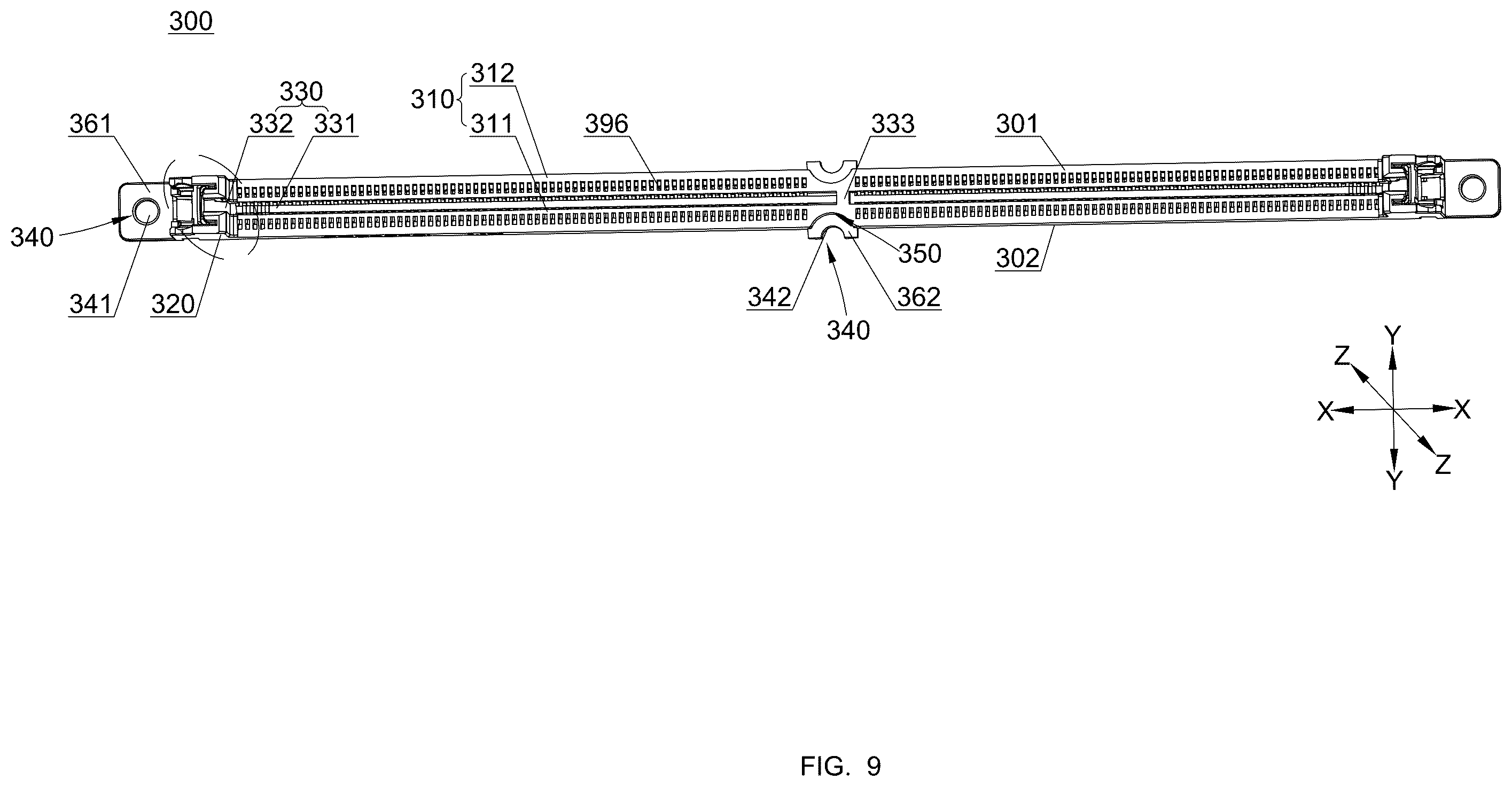 Patent US12586941 Figure 9 – Field installable card edge connector