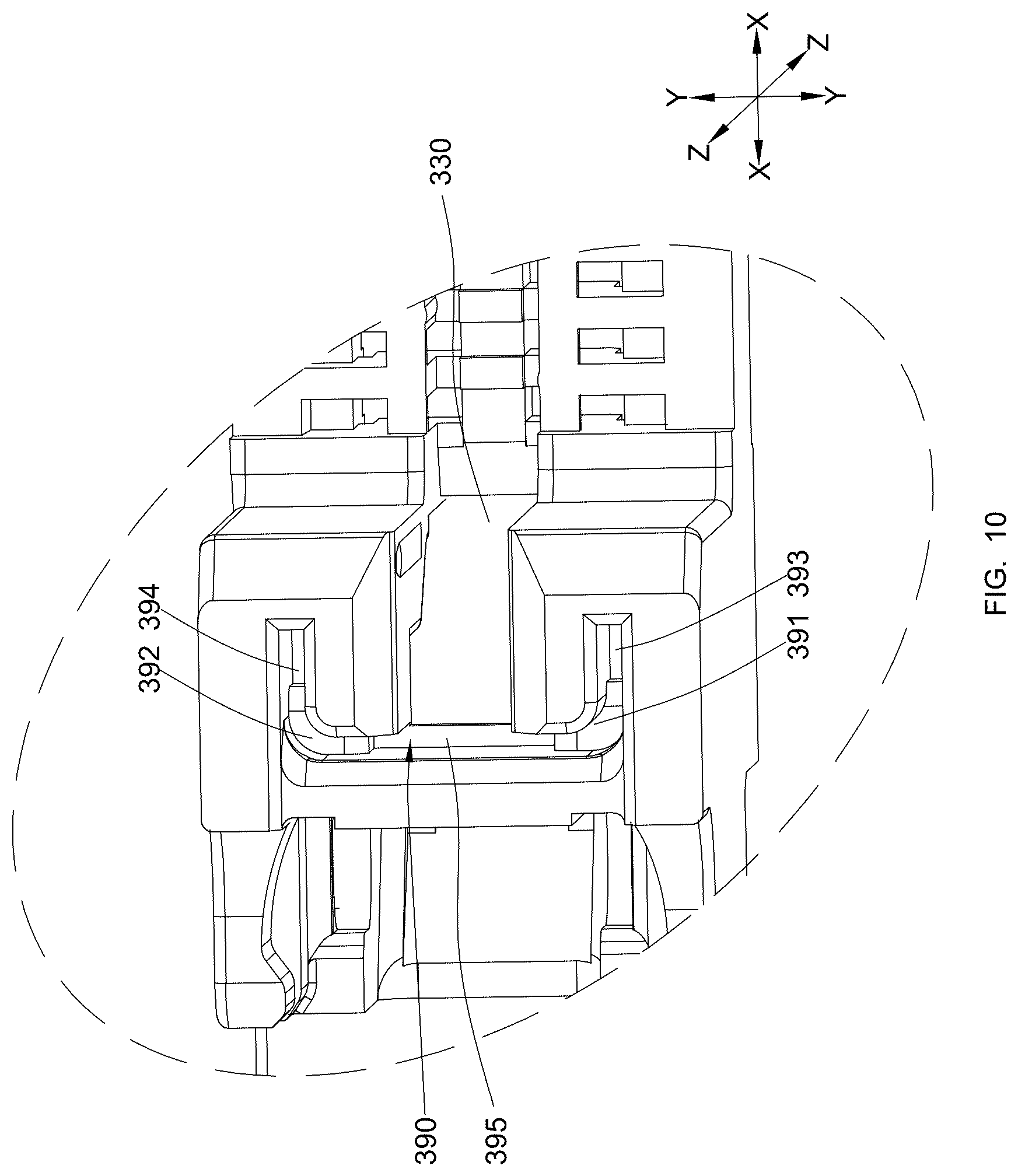 Patent US12586941 Figure 10 – Field installable card edge connector
