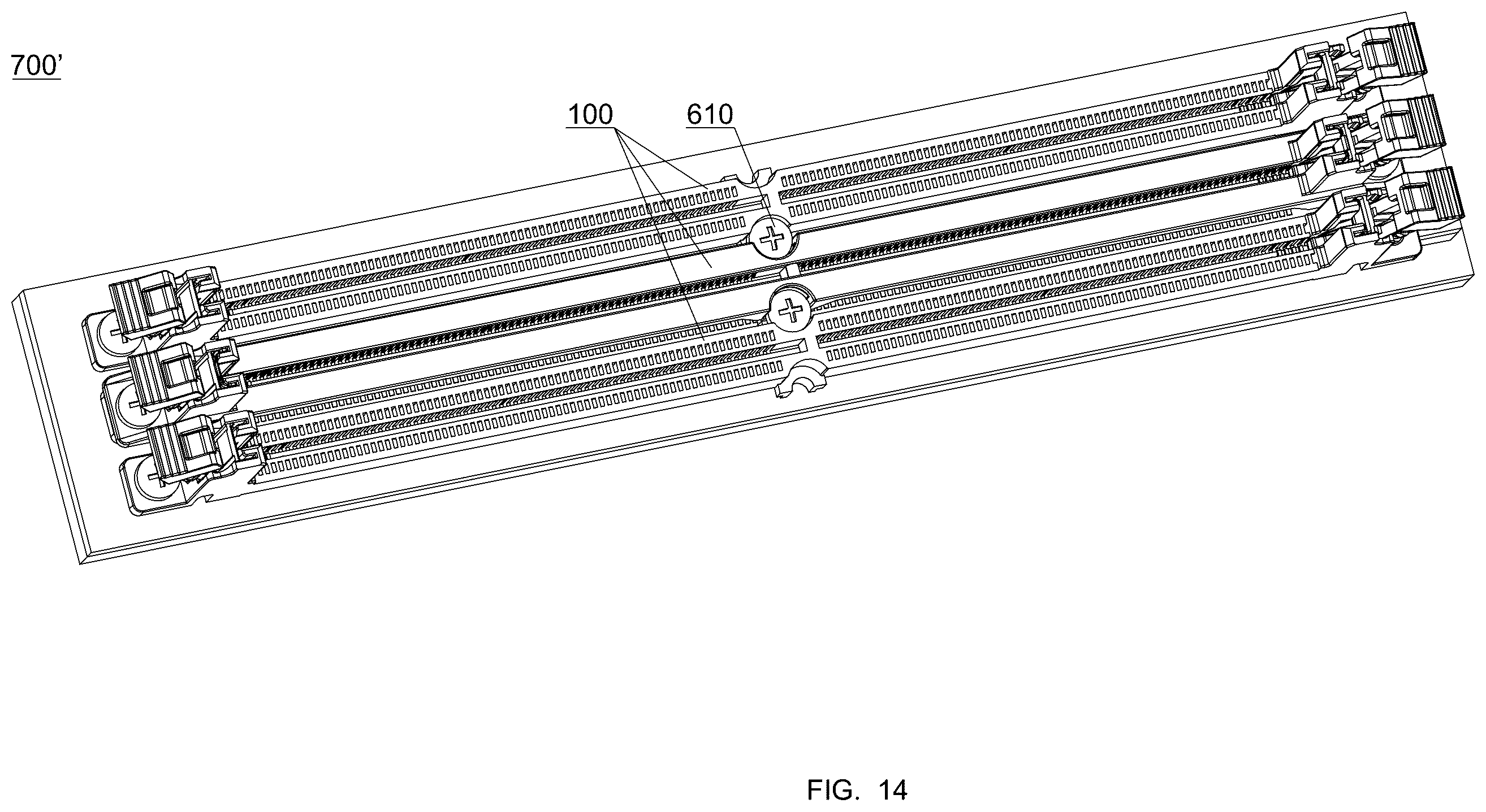 Patent US12586941 Figure 14 – Field installable card edge connector