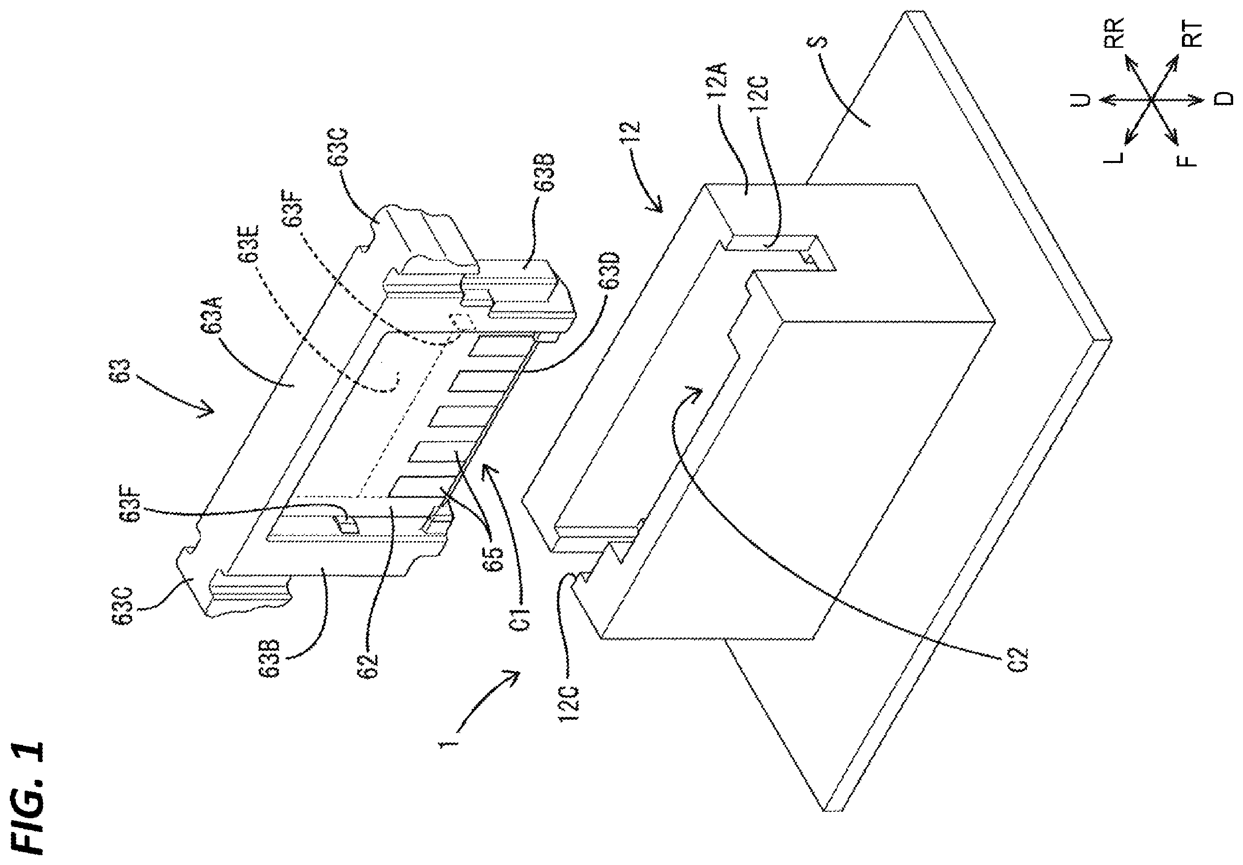 Patent US12586942 Figure 1 – Card edge connector