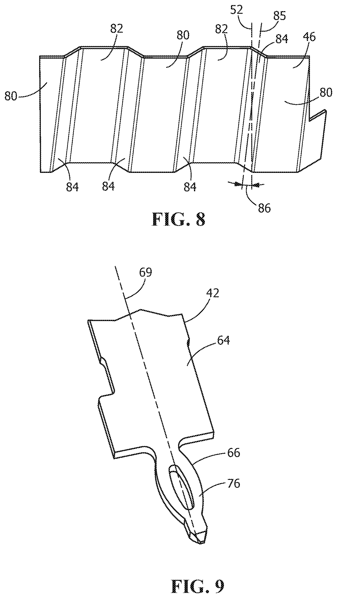 Patent US12586944 Figure 6 – Electrical connector with angled contacts with arrangement for controlling crosstalk