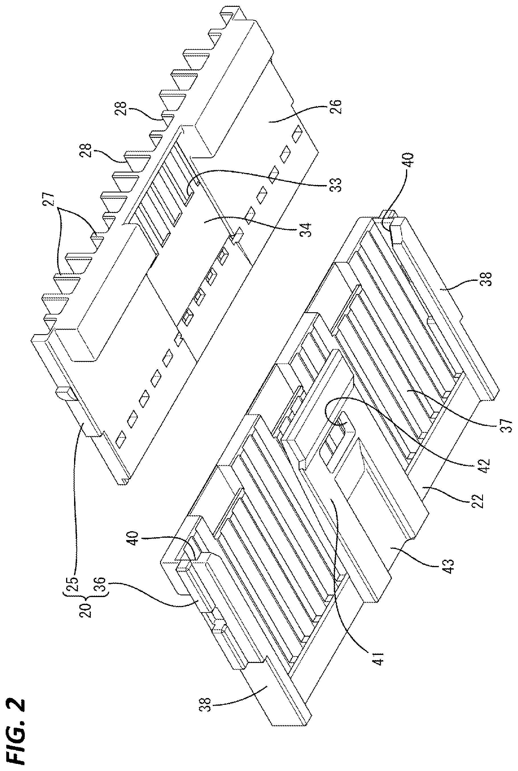 Patent US12586946 Figure 2 – Connector with reduced height