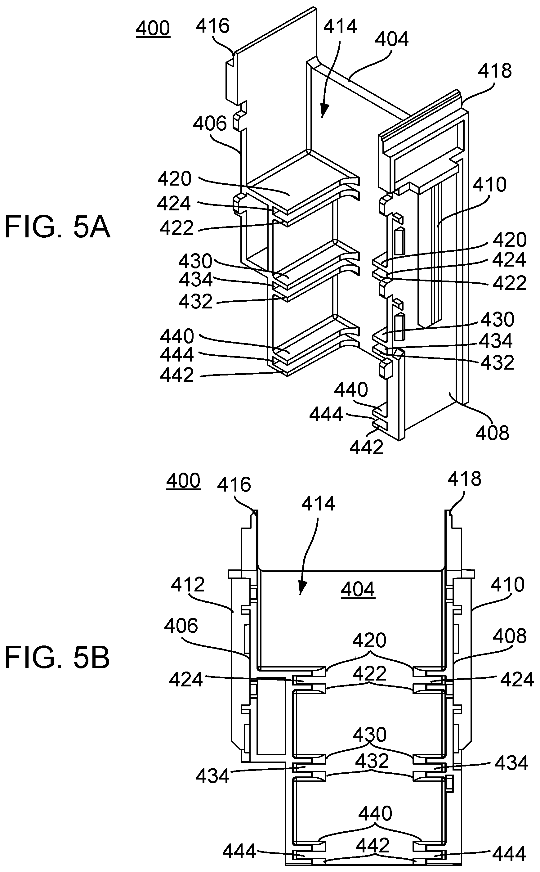 Patent US12586950 Figure 6 – Fliptop module and insert for holding multiple types of connectors and cables