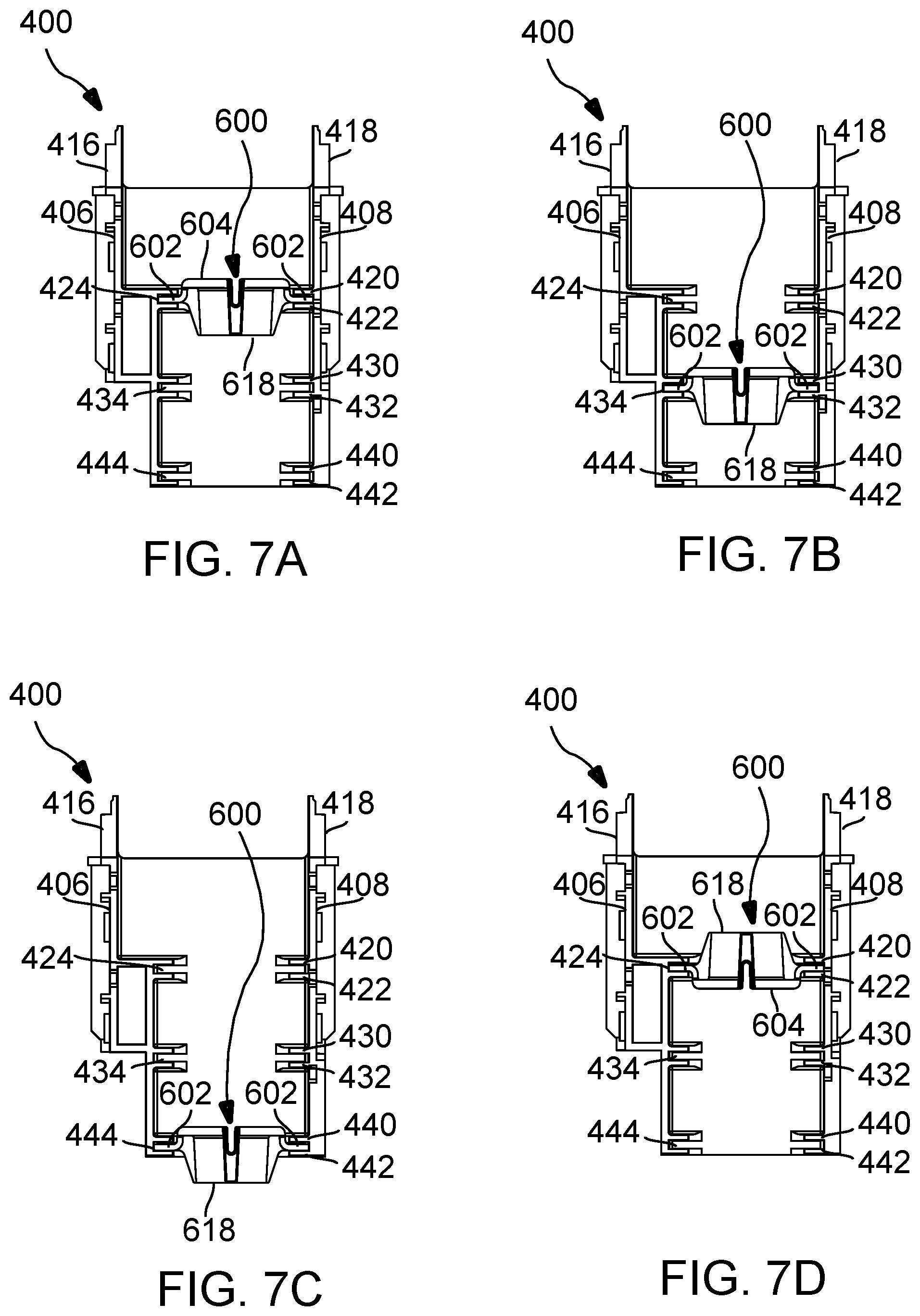 Patent US12586950 Figure 8 – Fliptop module and insert for holding multiple types of connectors and cables