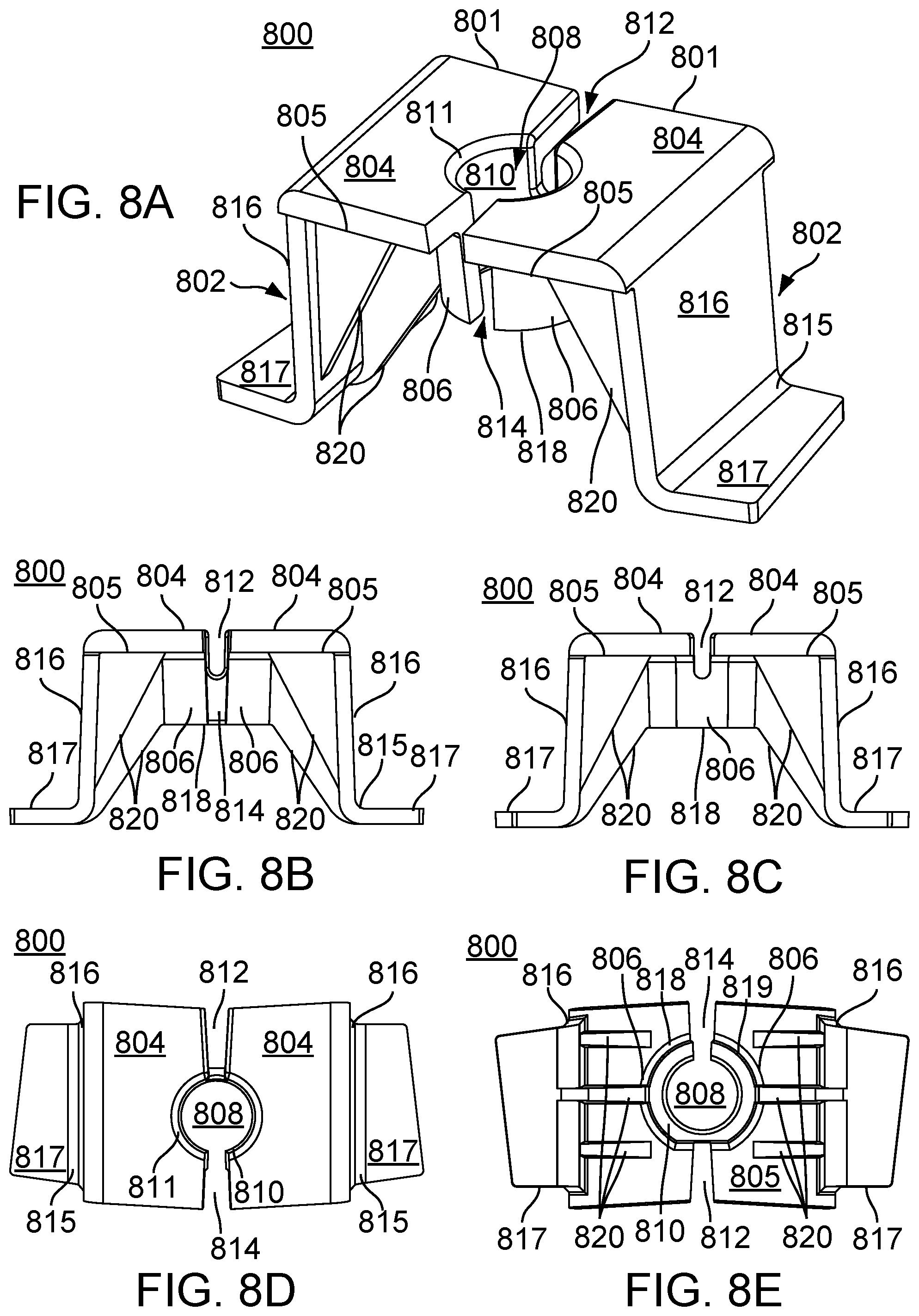 Patent US12586950 Figure 9 – Fliptop module and insert for holding multiple types of connectors and cables