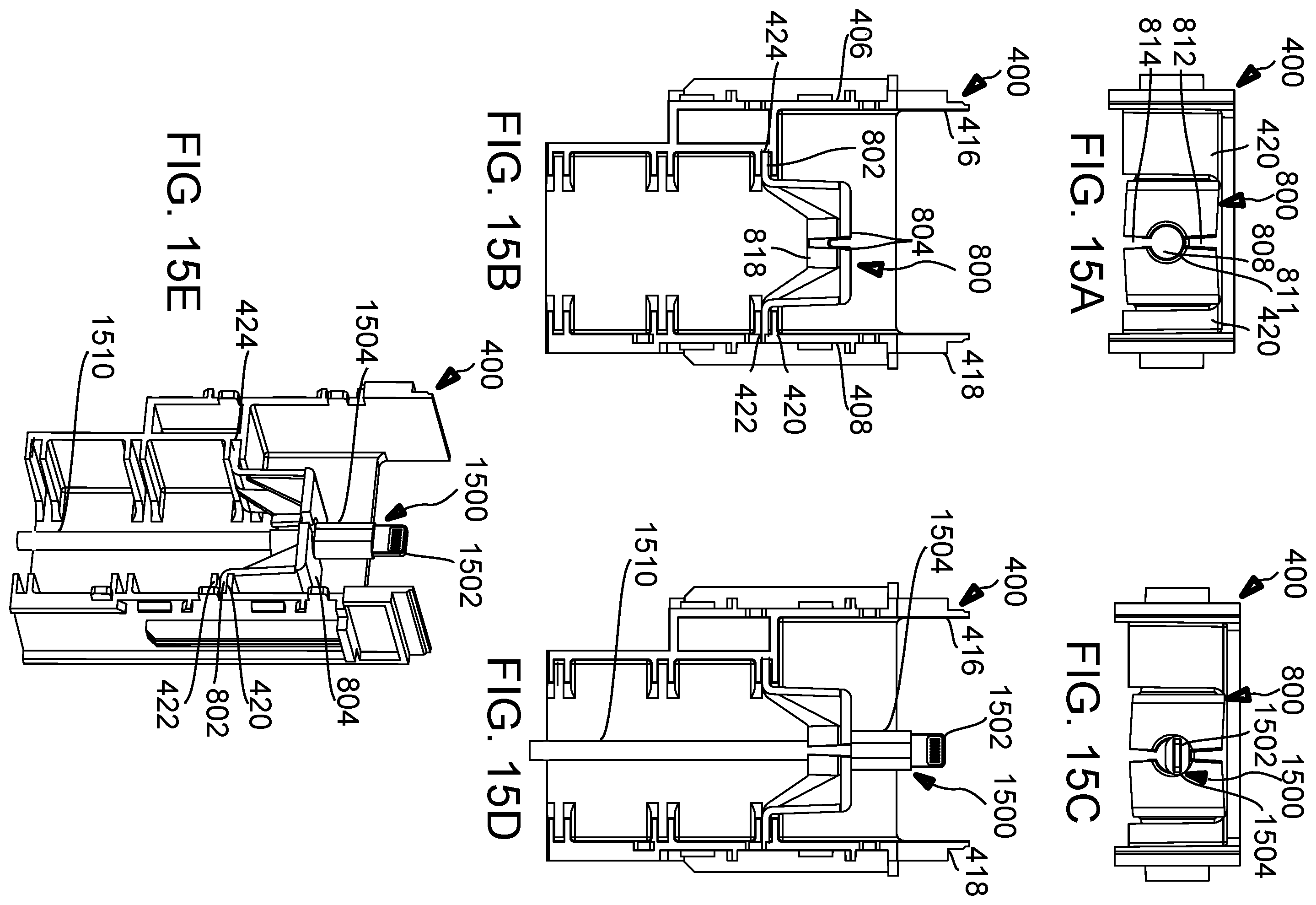 Patent US12586950 Figure 16 – Fliptop module and insert for holding multiple types of connectors and cables