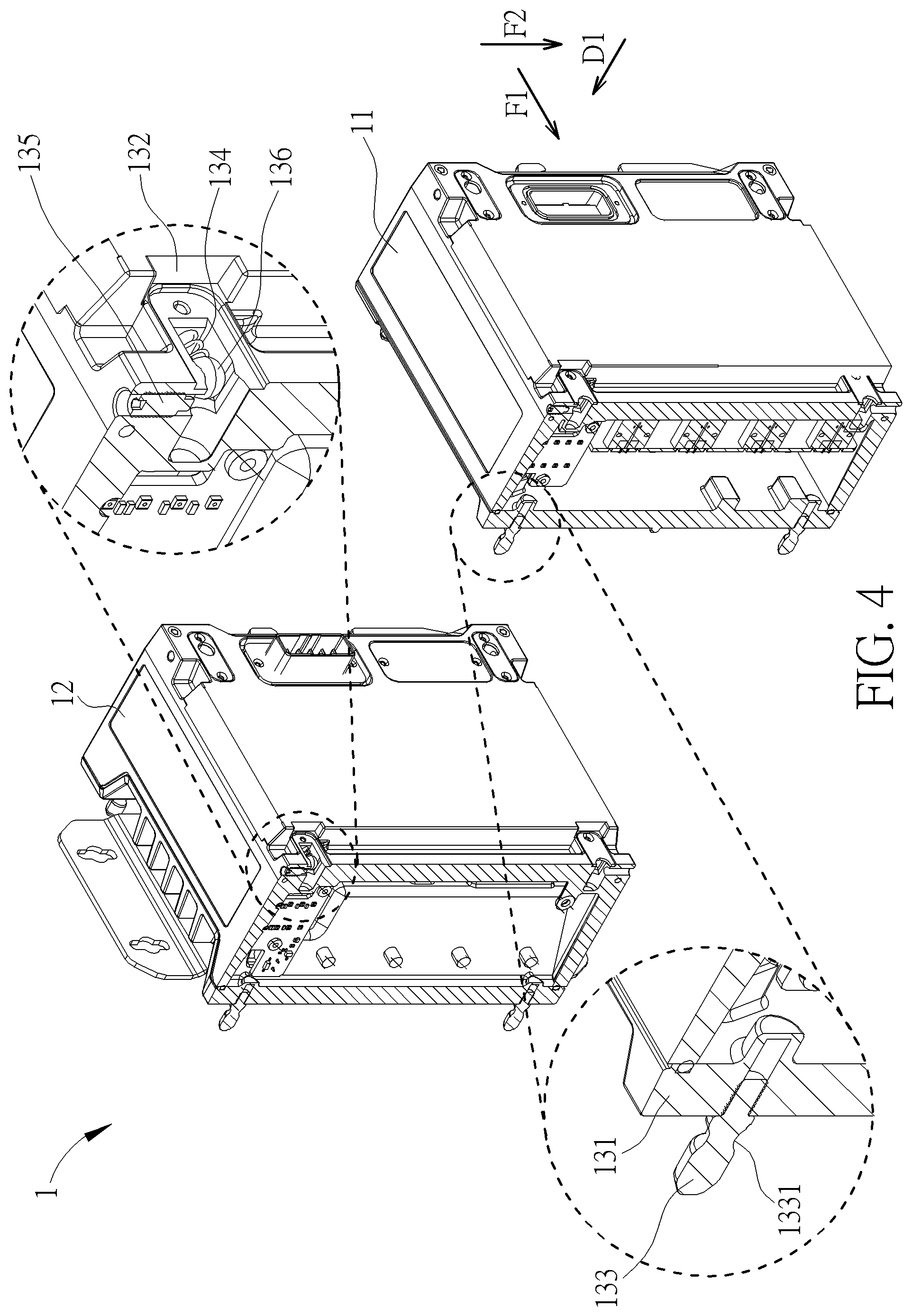 Patent US12586952 Figure 4 – Connecting assembly and related electronic apparatus