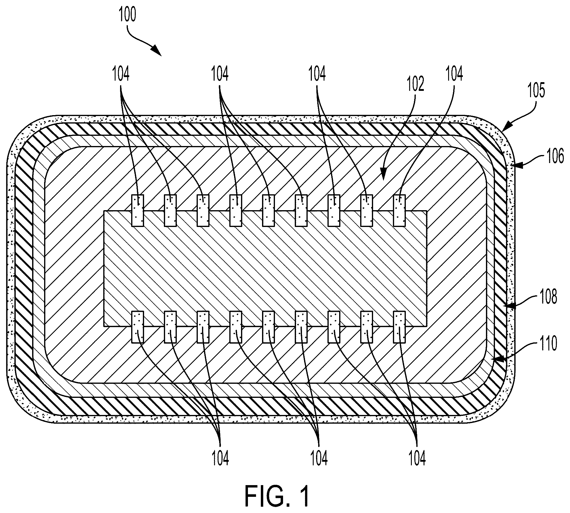 Patent US12586954 Figure 1 – Auto detaching connector for electronic devices