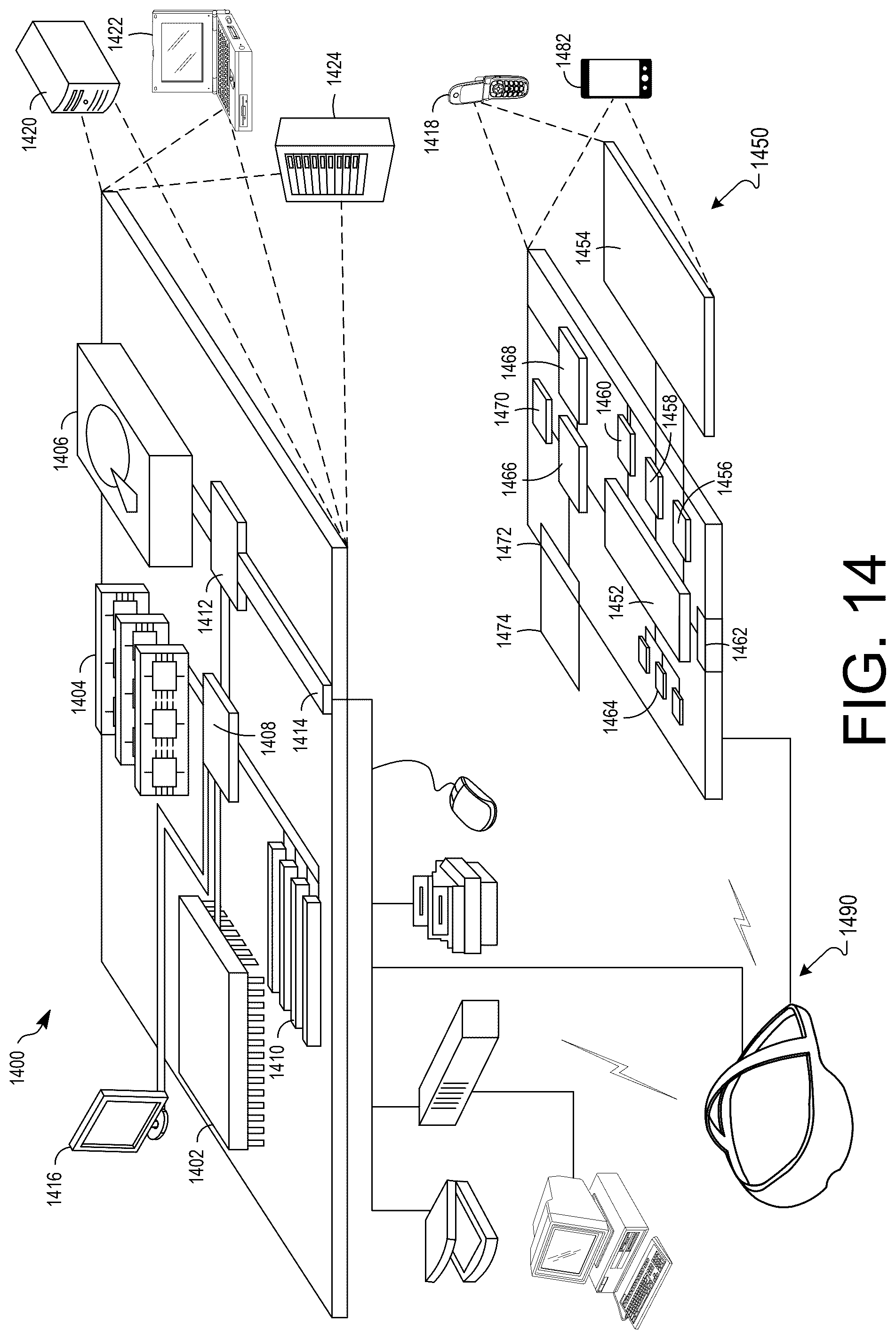 Patent US12586954 Figure 14 – Auto detaching connector for electronic devices