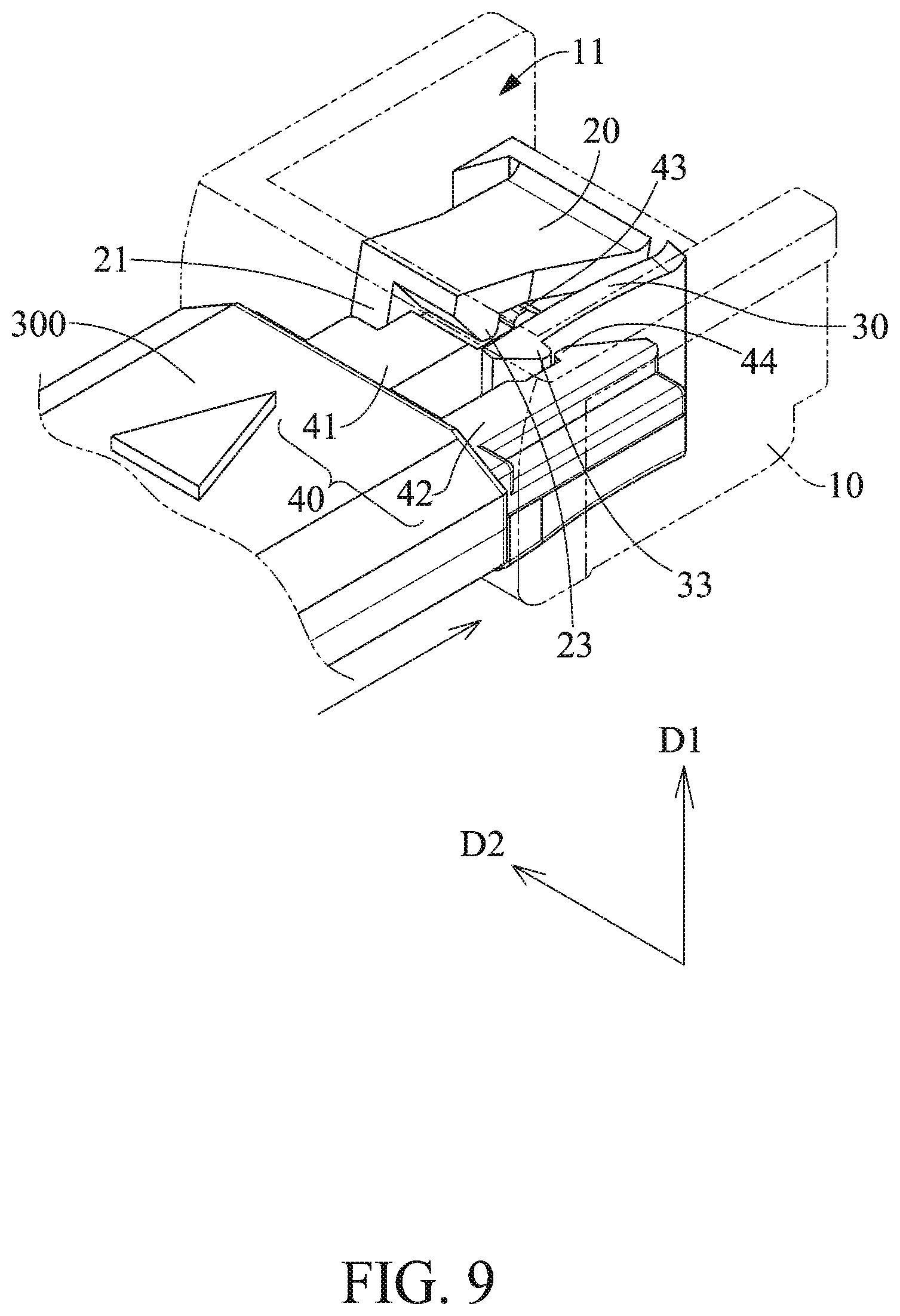 Patent US12586955 Figure 8 – Protective component of connector socket and protective plug cap thereof