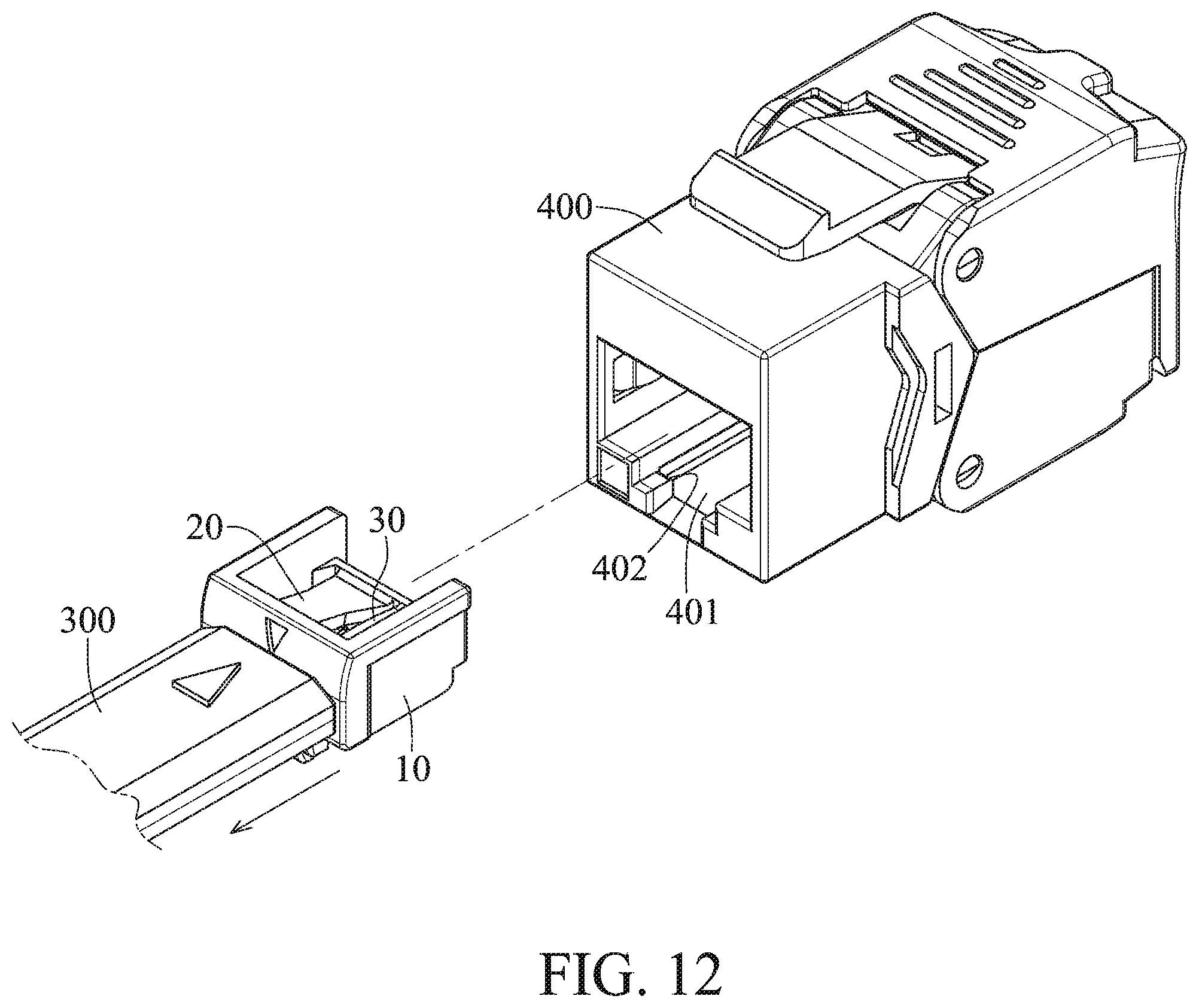 Patent US12586955 Figure 10 – Protective component of connector socket and protective plug cap thereof