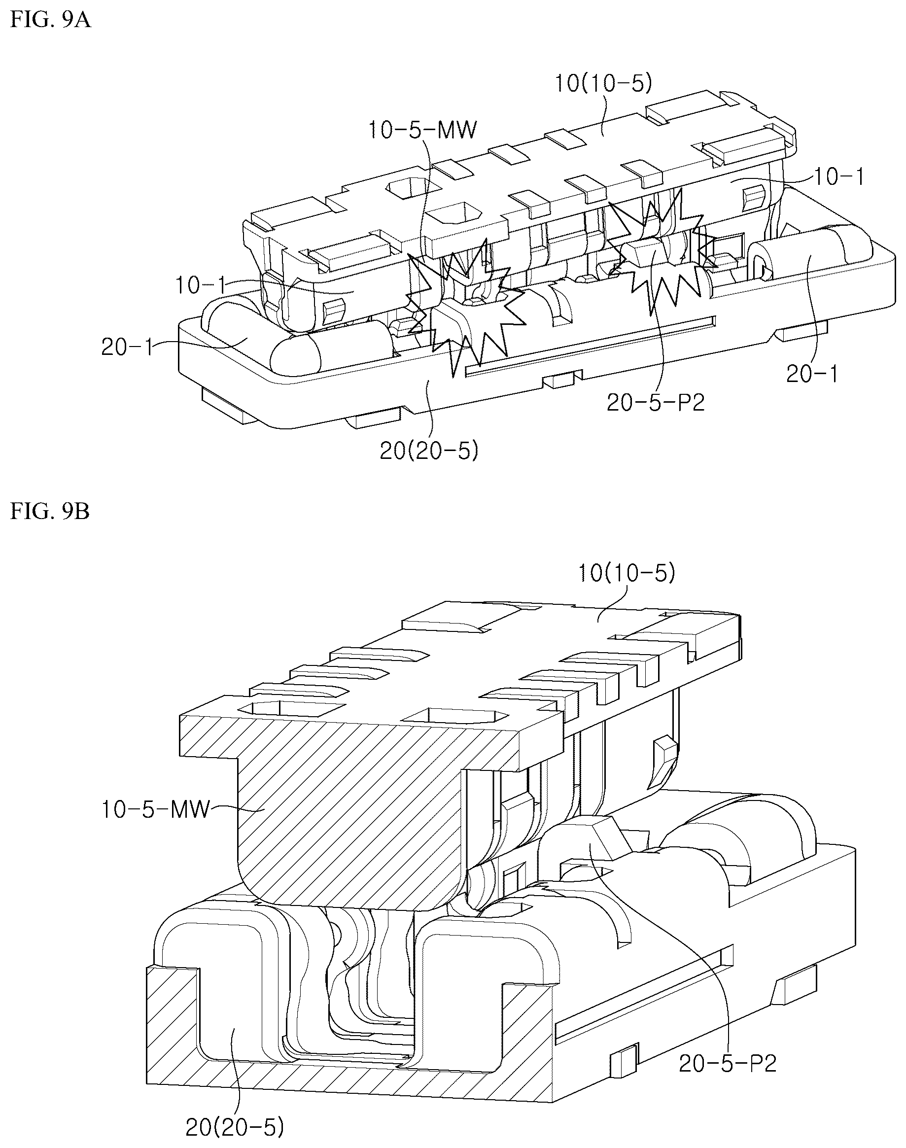 Patent US12586956 Figure 9 – Miniaturized electrical connector with features to prevent short circuit of power terminals