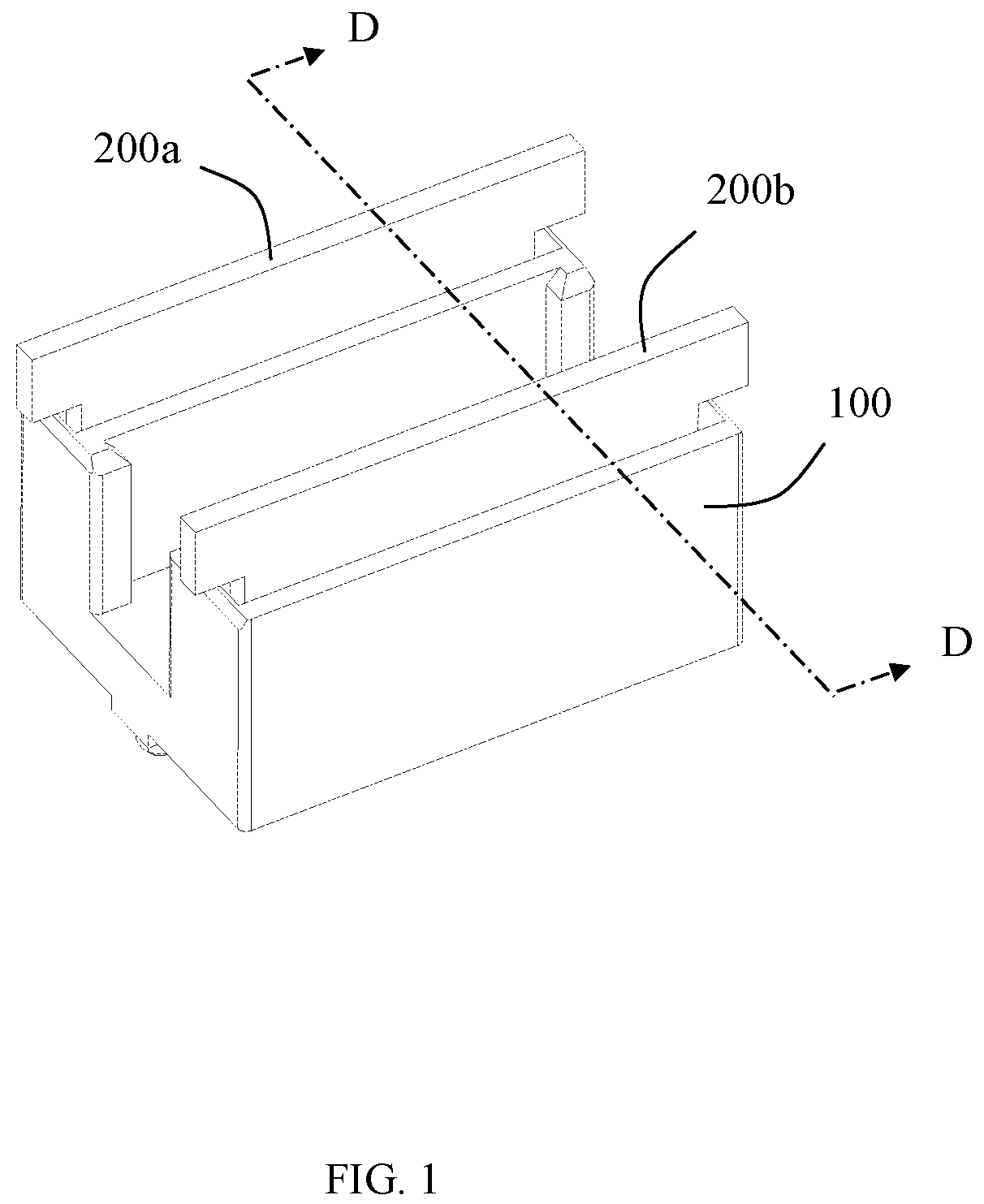 Patent US12586958 Figure 1 – Electrical connector with improved shielding features