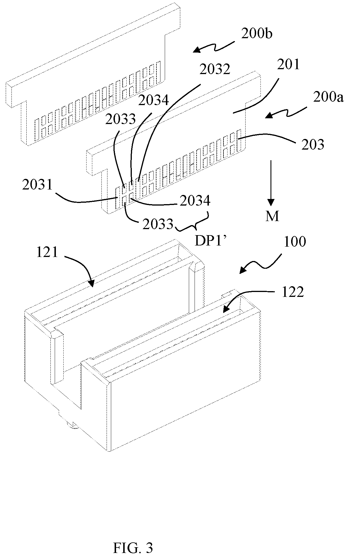 Patent US12586958 Figure 3 – Electrical connector with improved shielding features