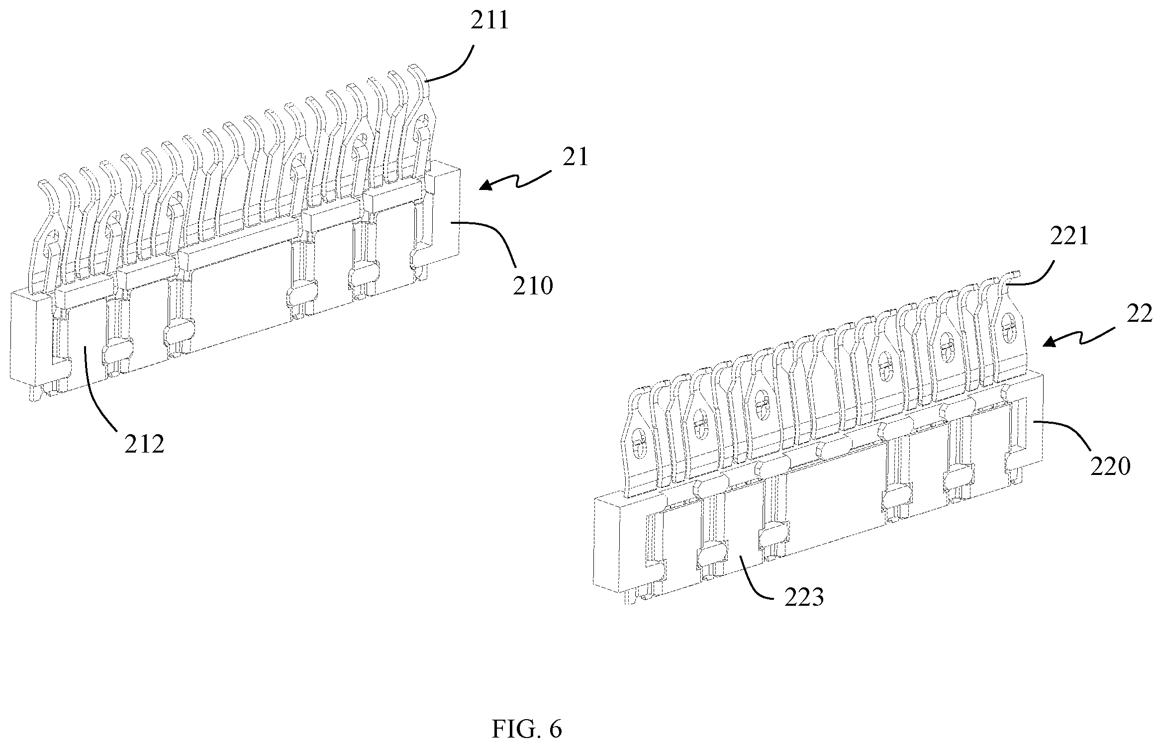 Patent US12586958 Figure 6 – Electrical connector with improved shielding features