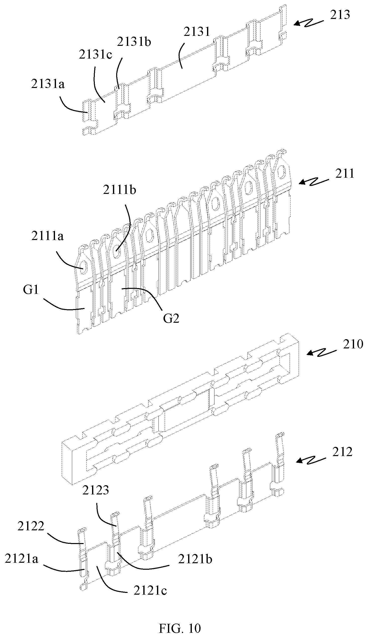 Patent US12586958 Figure 10 – Electrical connector with improved shielding features