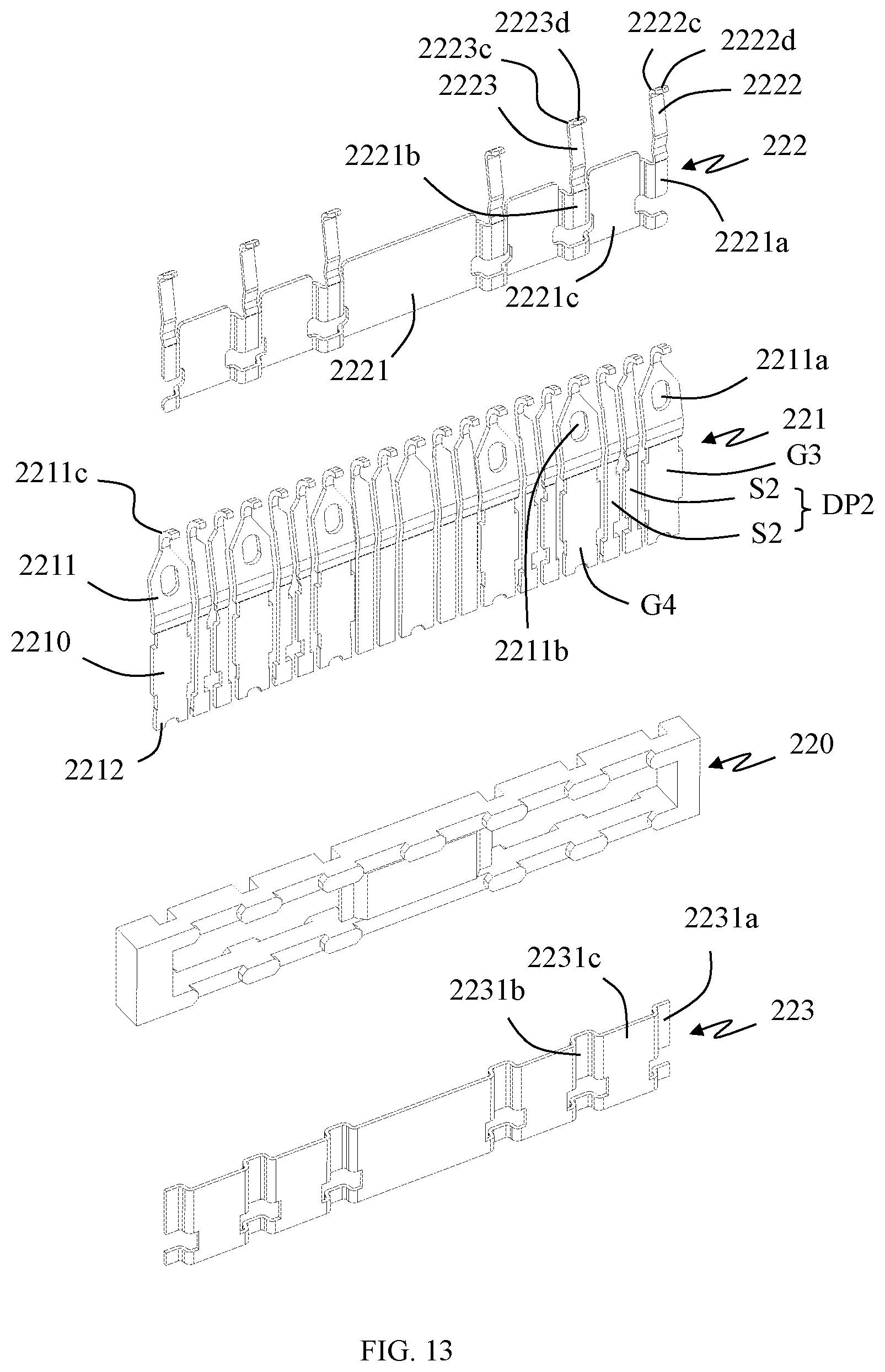 Patent US12586958 Figure 13 – Electrical connector with improved shielding features