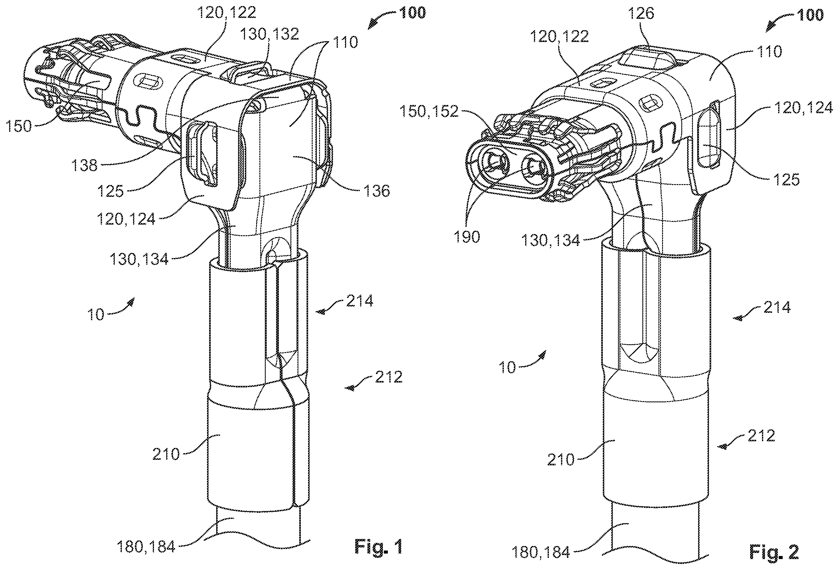 Patent US12586959 Figure 1 – Angled connector