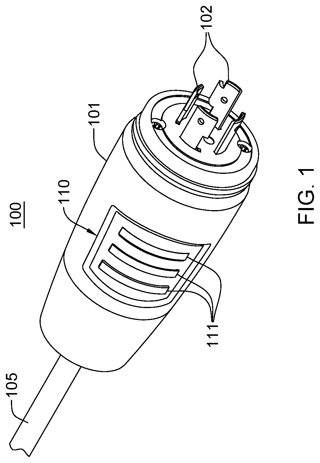 Patent US12586962 Figure 1 – Electrical connectors with integral fault detection and indication