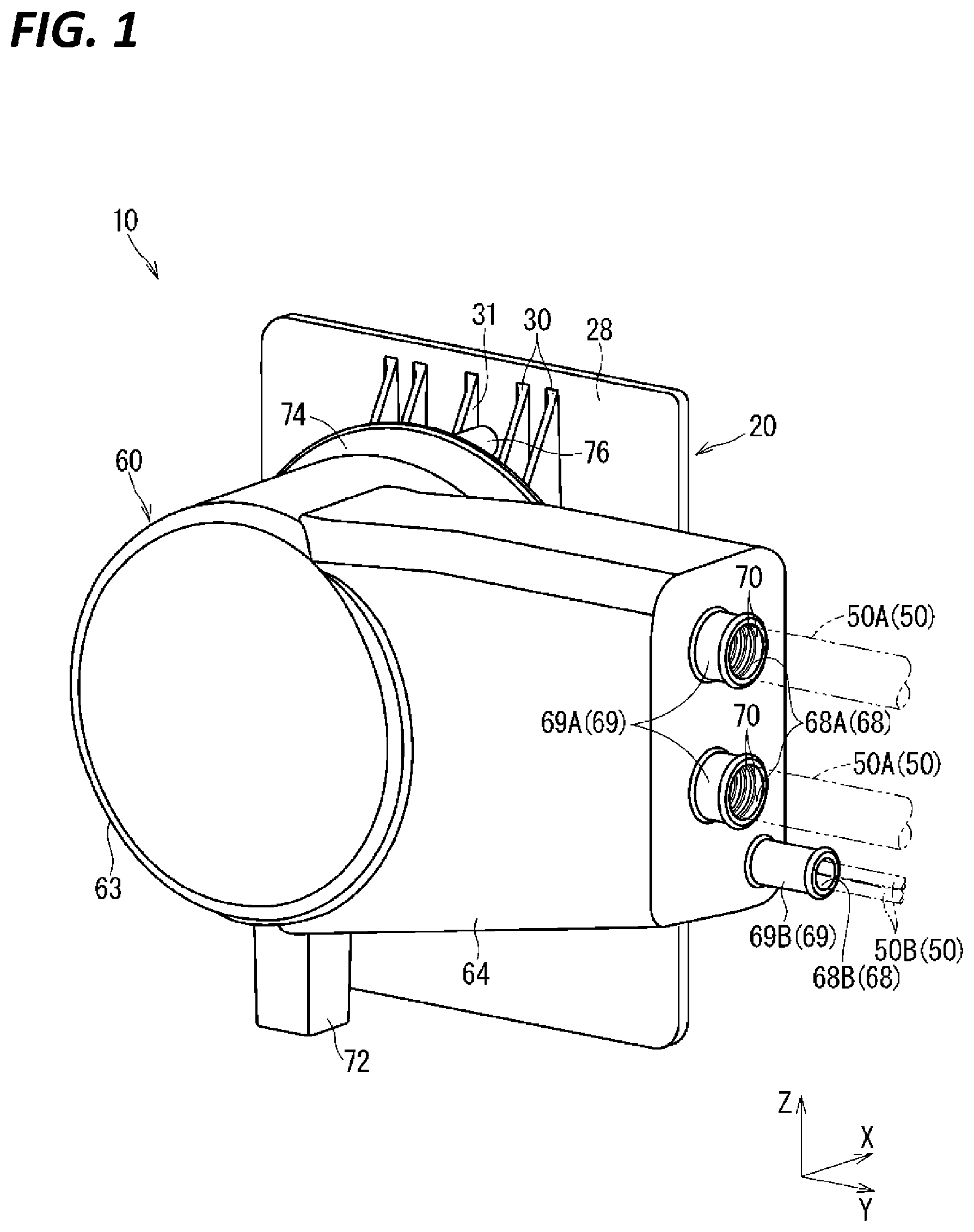 Patent US12586964 Figure 1 – Grommet and inlet assembly