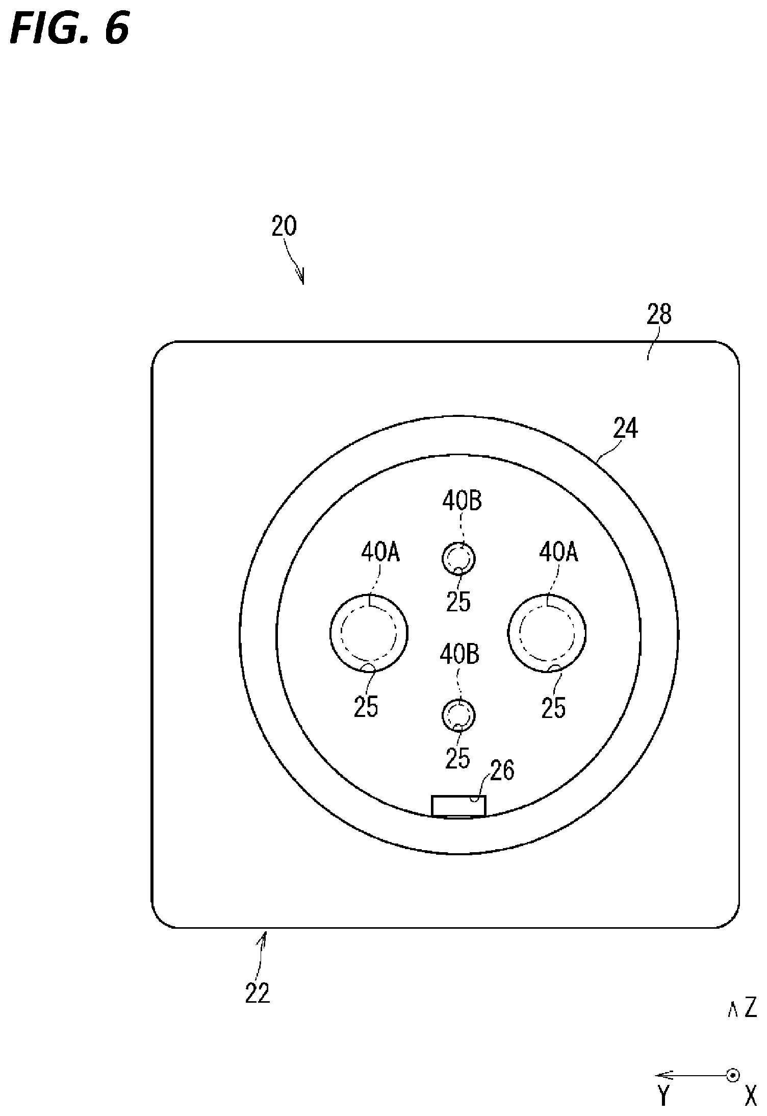 Patent US12586964 Figure 6 – Grommet and inlet assembly