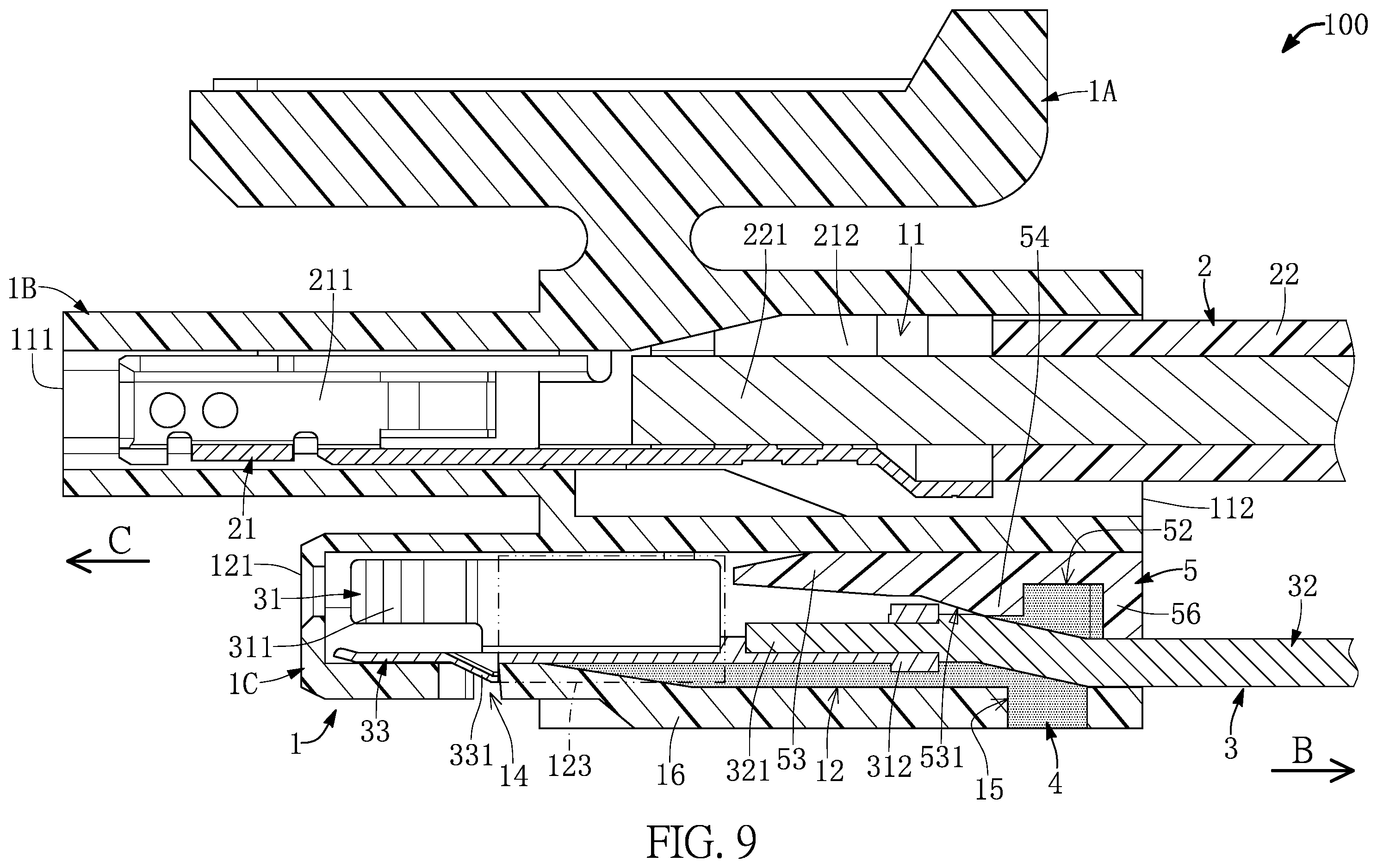 Patent US12586965 Figure 9 – Cable connector