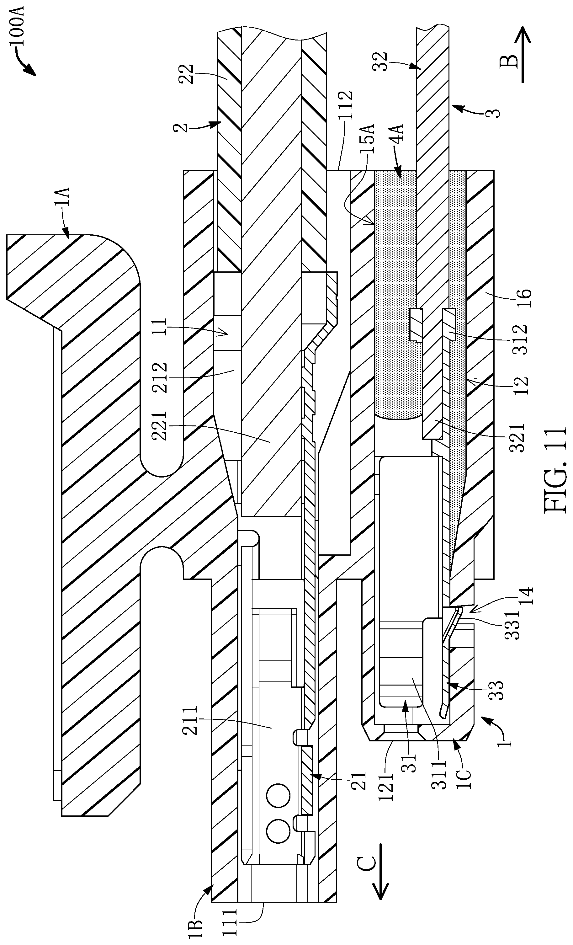 Patent US12586965 Figure 11 – Cable connector
