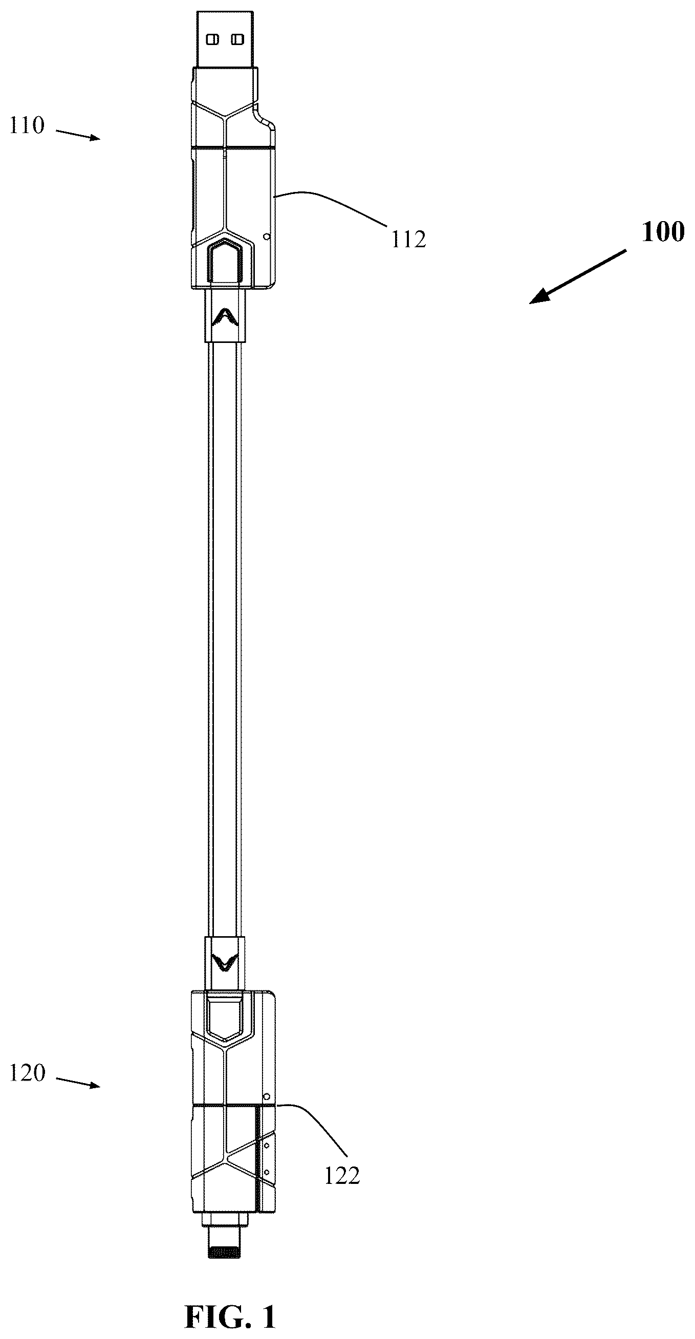 Patent US12586967 Figure 1 – 6-in-1 universal cable