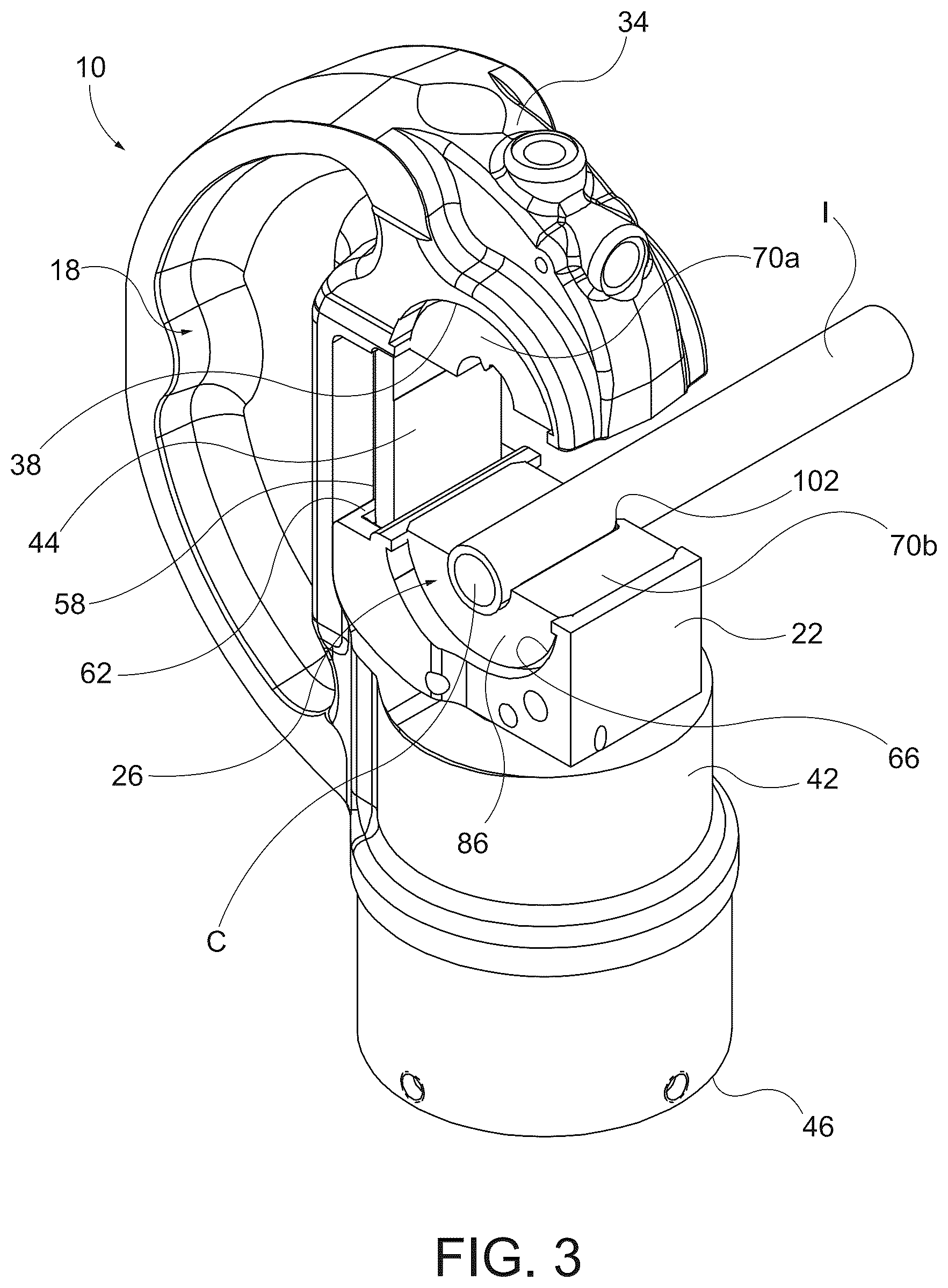 Patent US12586971 Figure 3 – Wire stripping die for crimping tool