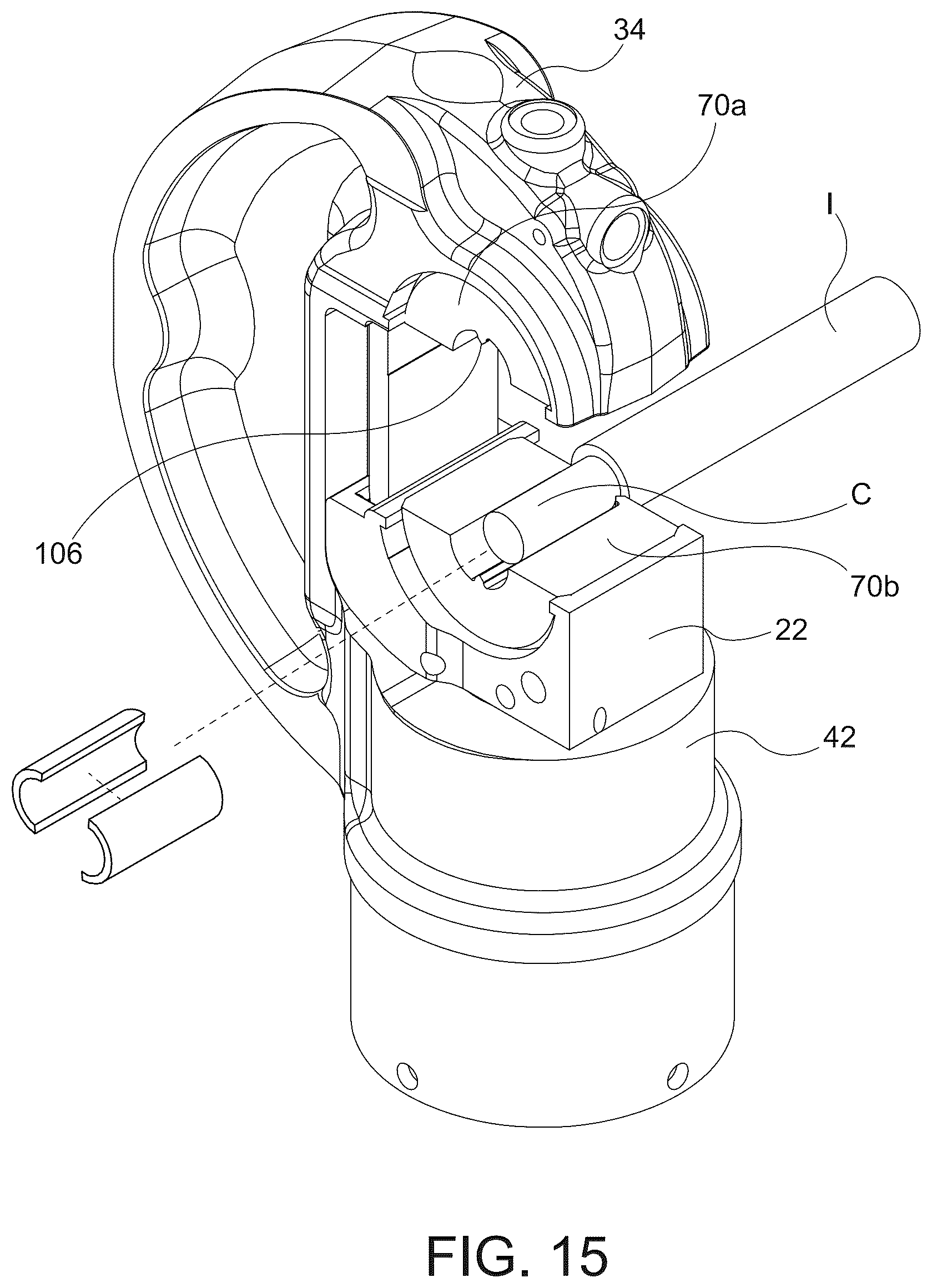 Patent US12586971 Figure 13 – Wire stripping die for crimping tool