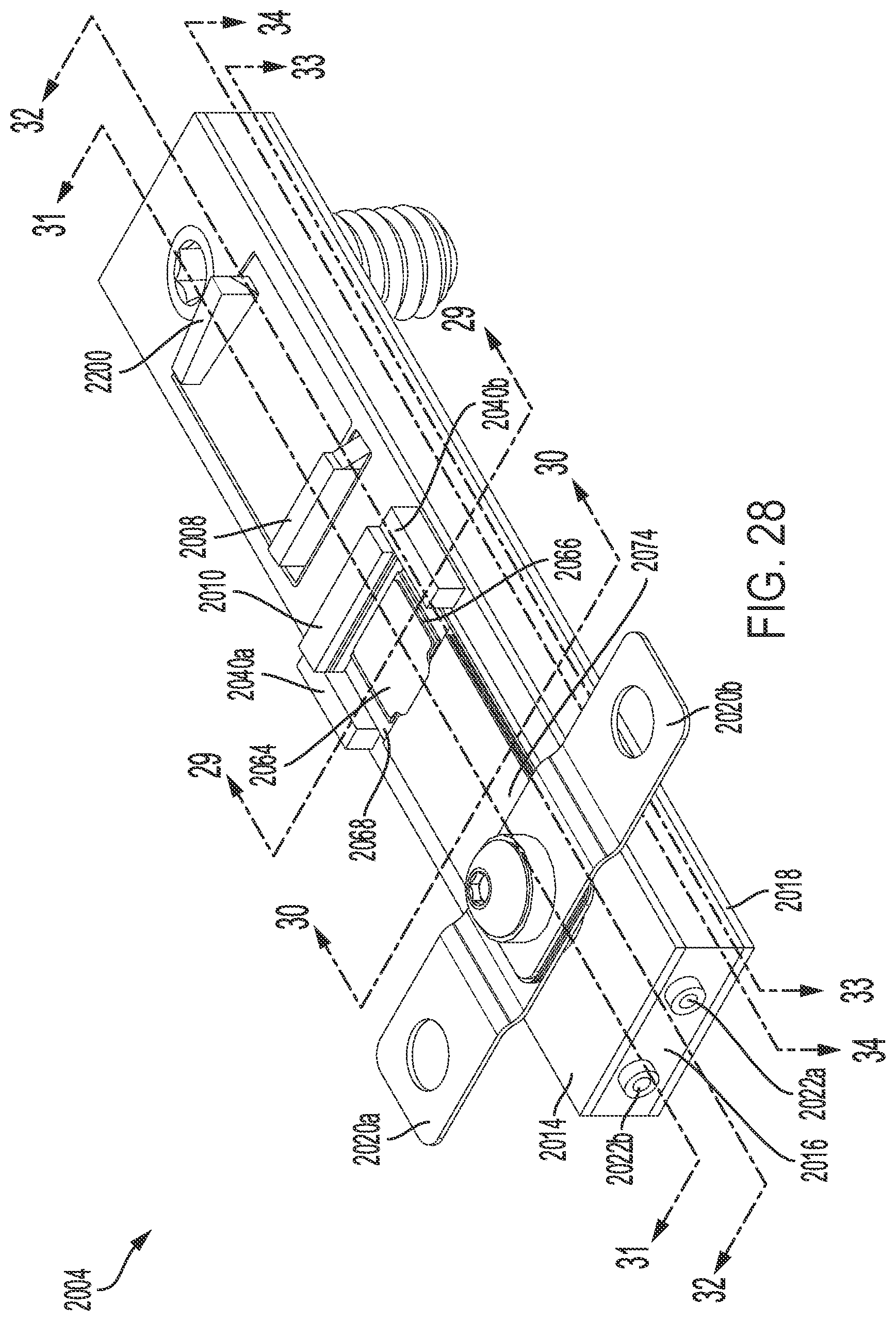 Patent US12586980 Figure 19 – Thermal management system and optical bench for diode laser device