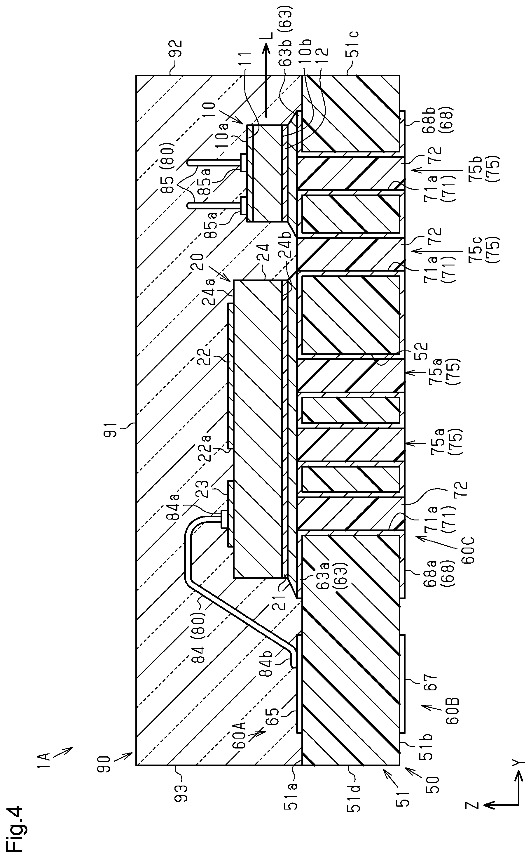 Patent US12586981 Figure 4 – Semiconductor laser device