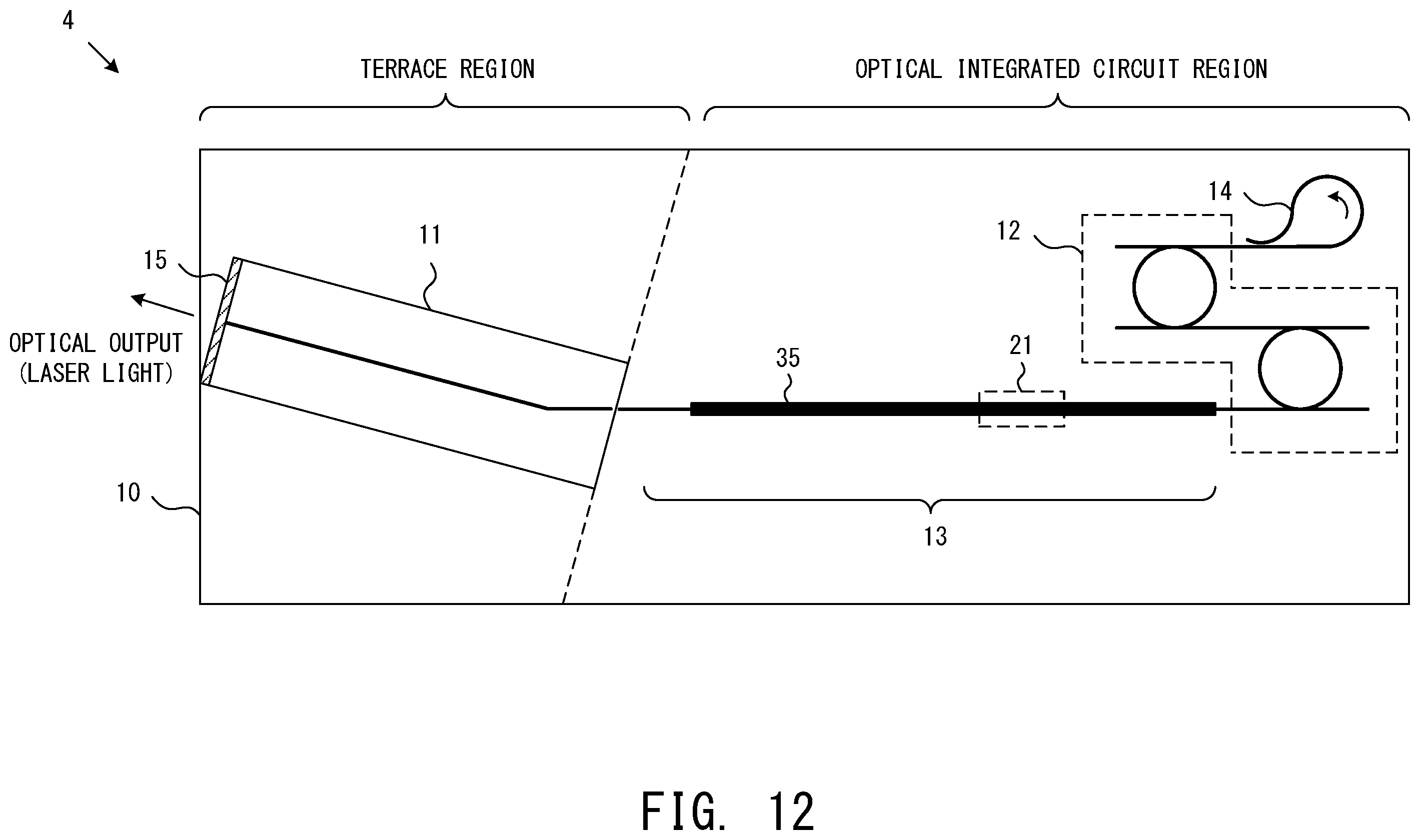 Patent US12586982 Figure 12 – Wavelength tunable laser device