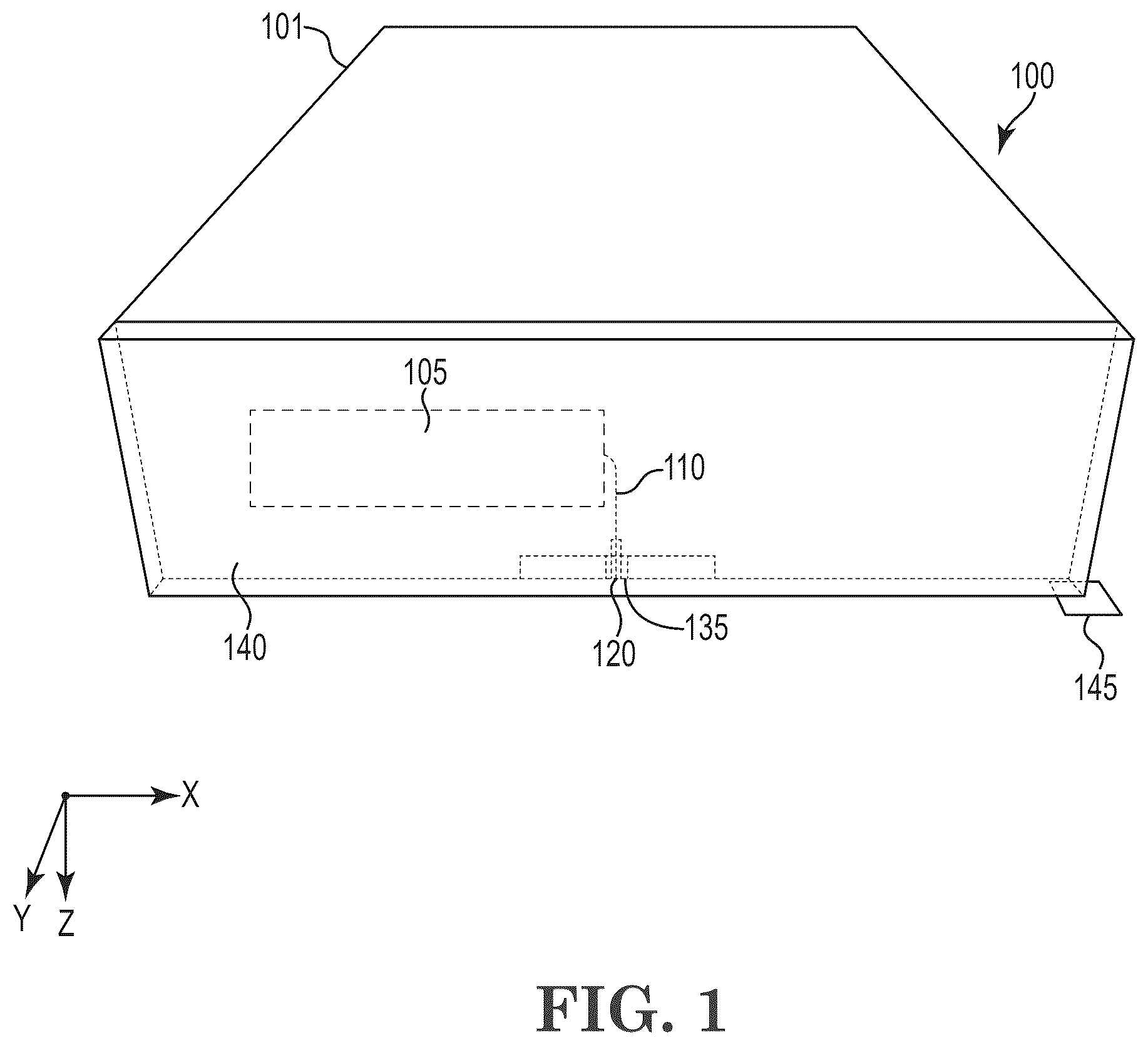 Patent US12586983 Figure 1 – Laser diode having bowtie-ridge waveguide for heat-assisted magnetic recording, and related apparatuses, devices, systems, and methods