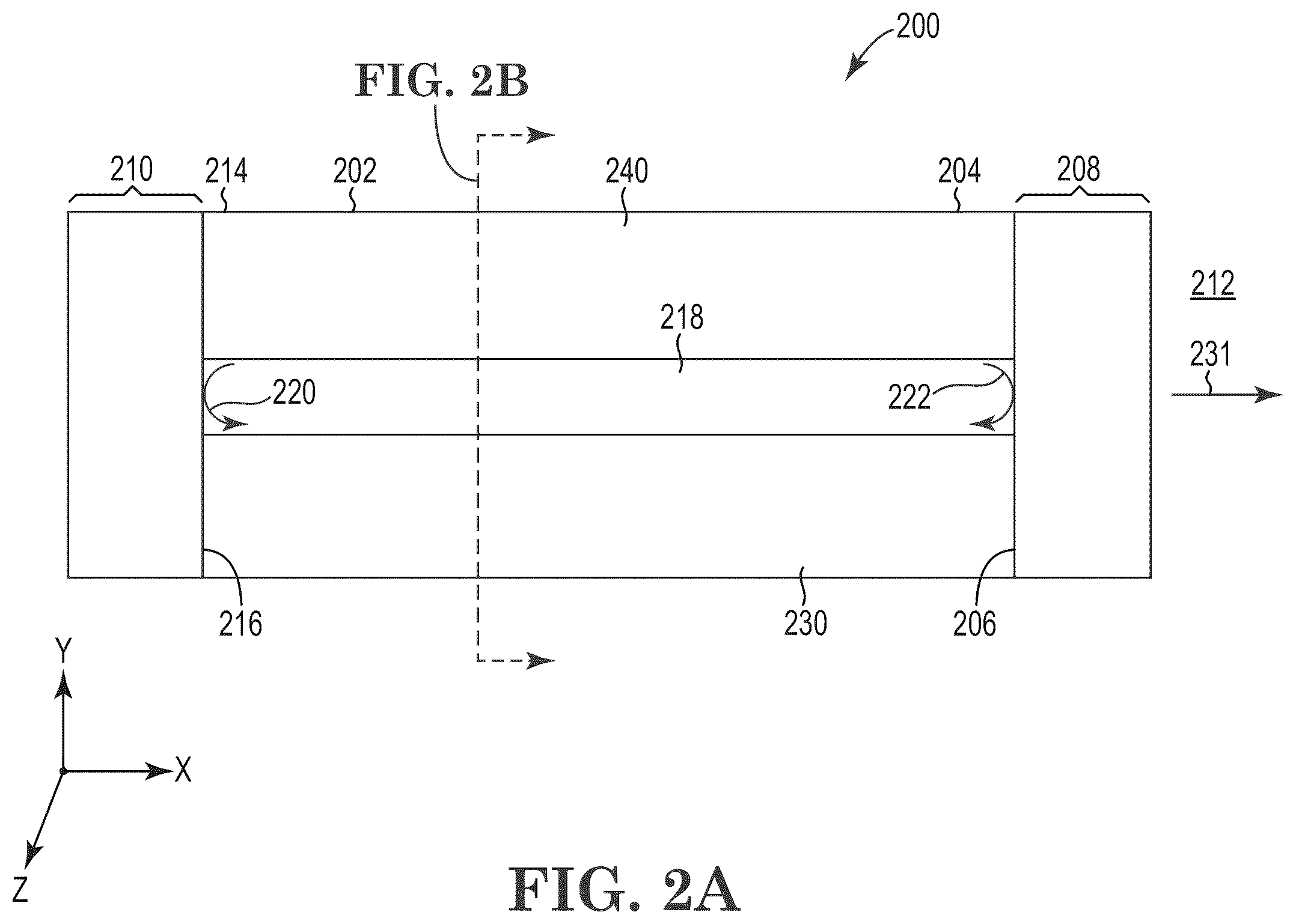 Patent US12586983 Figure 2 – Laser diode having bowtie-ridge waveguide for heat-assisted magnetic recording, and related apparatuses, devices, systems, and methods
