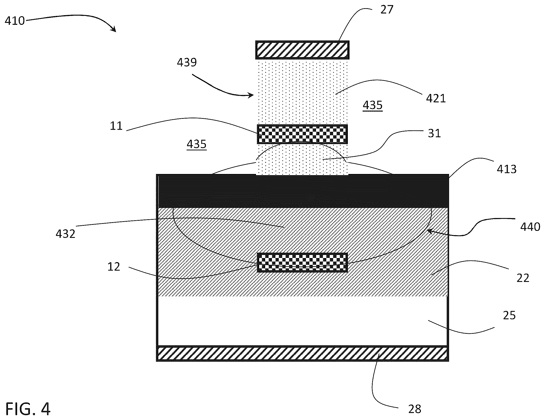 Patent US12586985 Figure 4 – Distributed feedback laser with complex coupling
