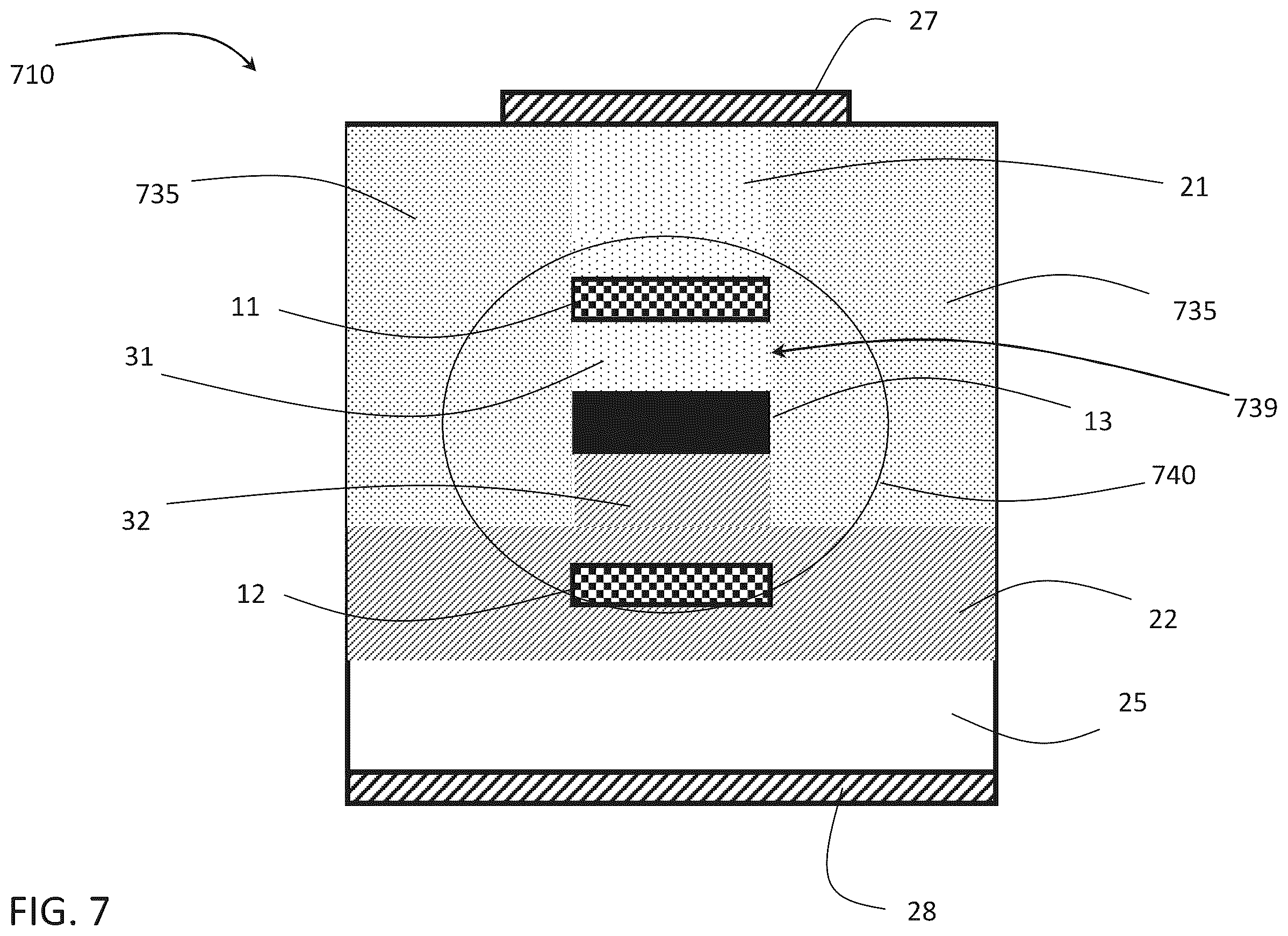 Patent US12586985 Figure 7 – Distributed feedback laser with complex coupling