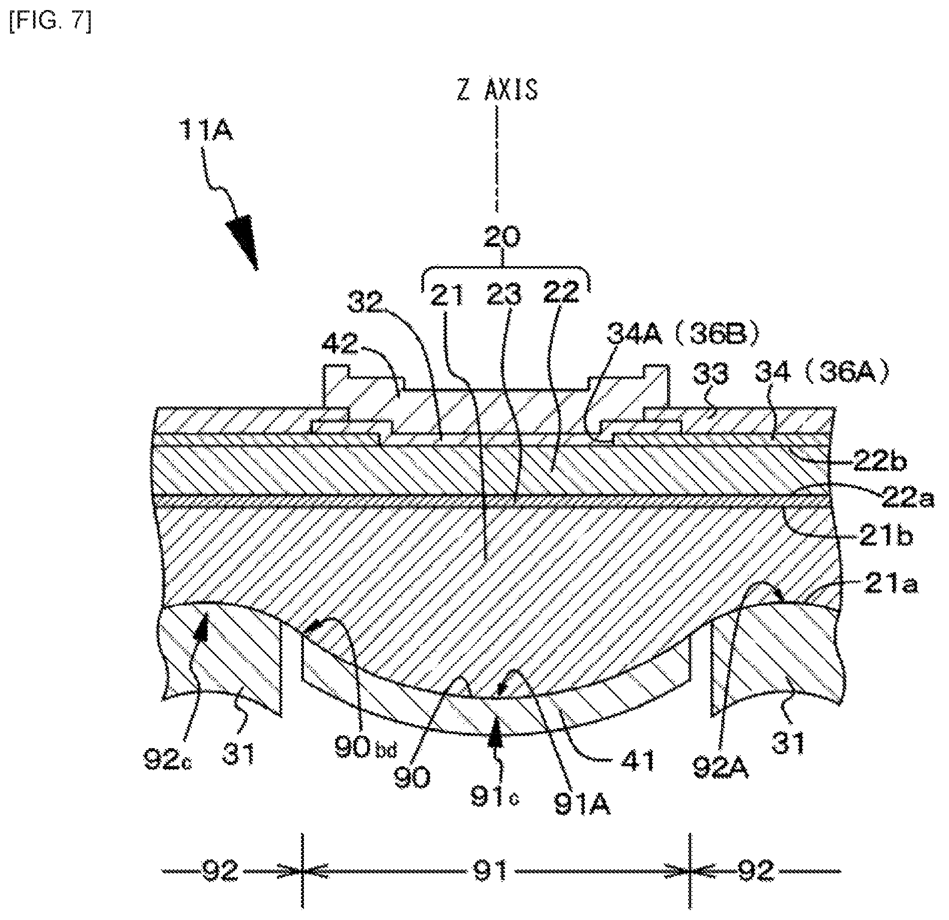Patent US12586986 Figure 7 – Light-emitting device