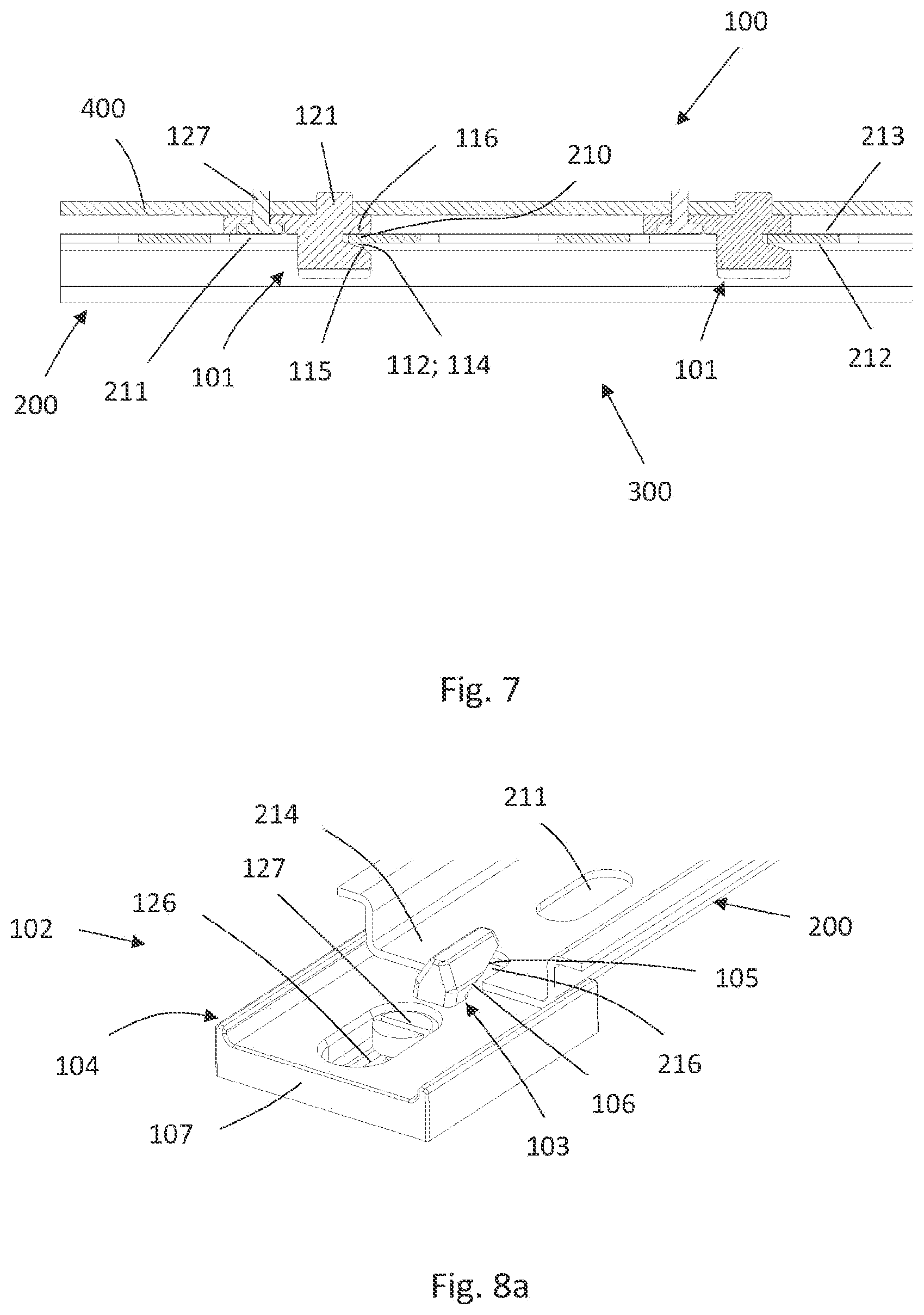 Patent US12586993 Figure 6 – Fastening device, method, arrangement and switchgear cabinet