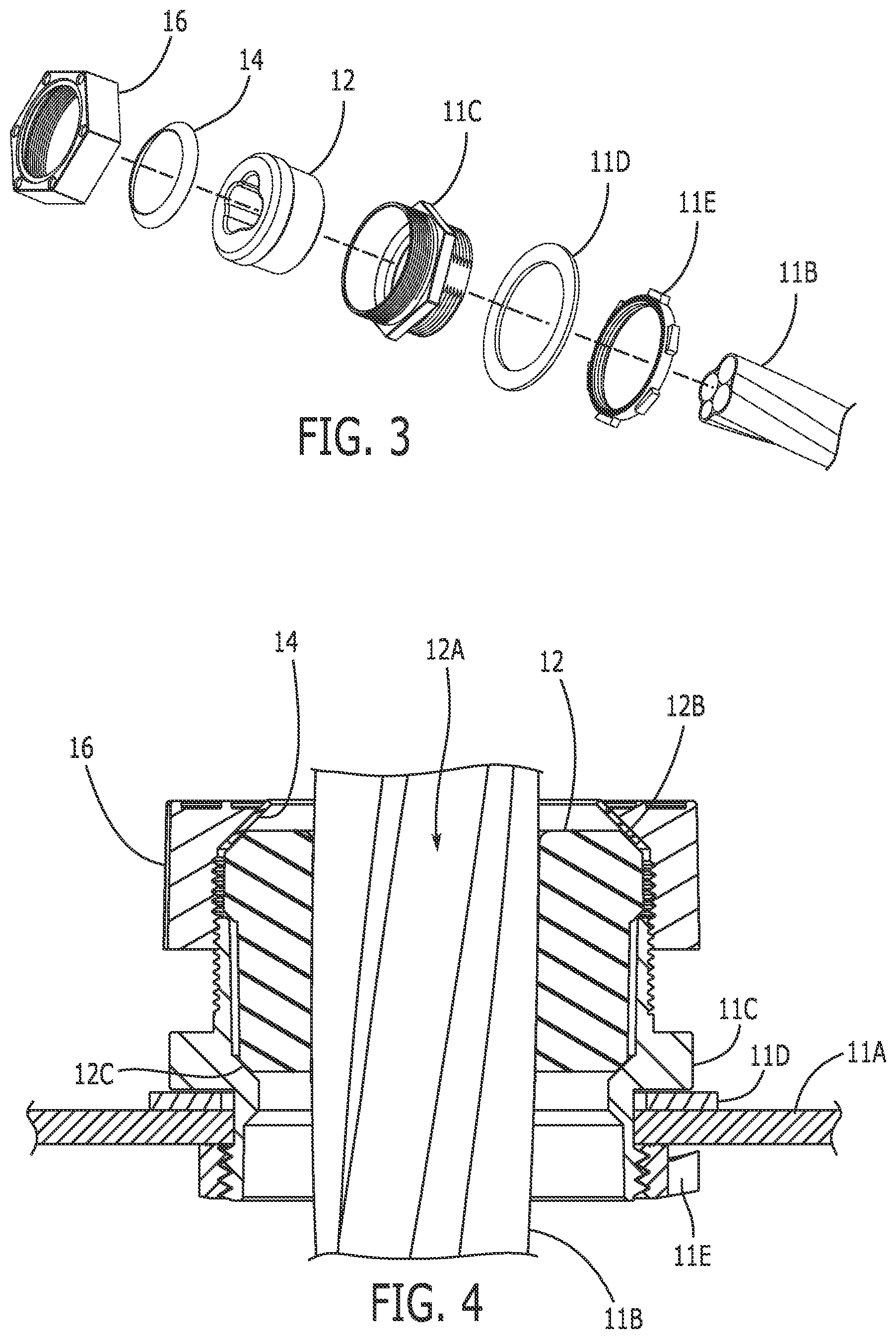 Patent US12586996 Figure 2 – Junction box connector with watertight gland