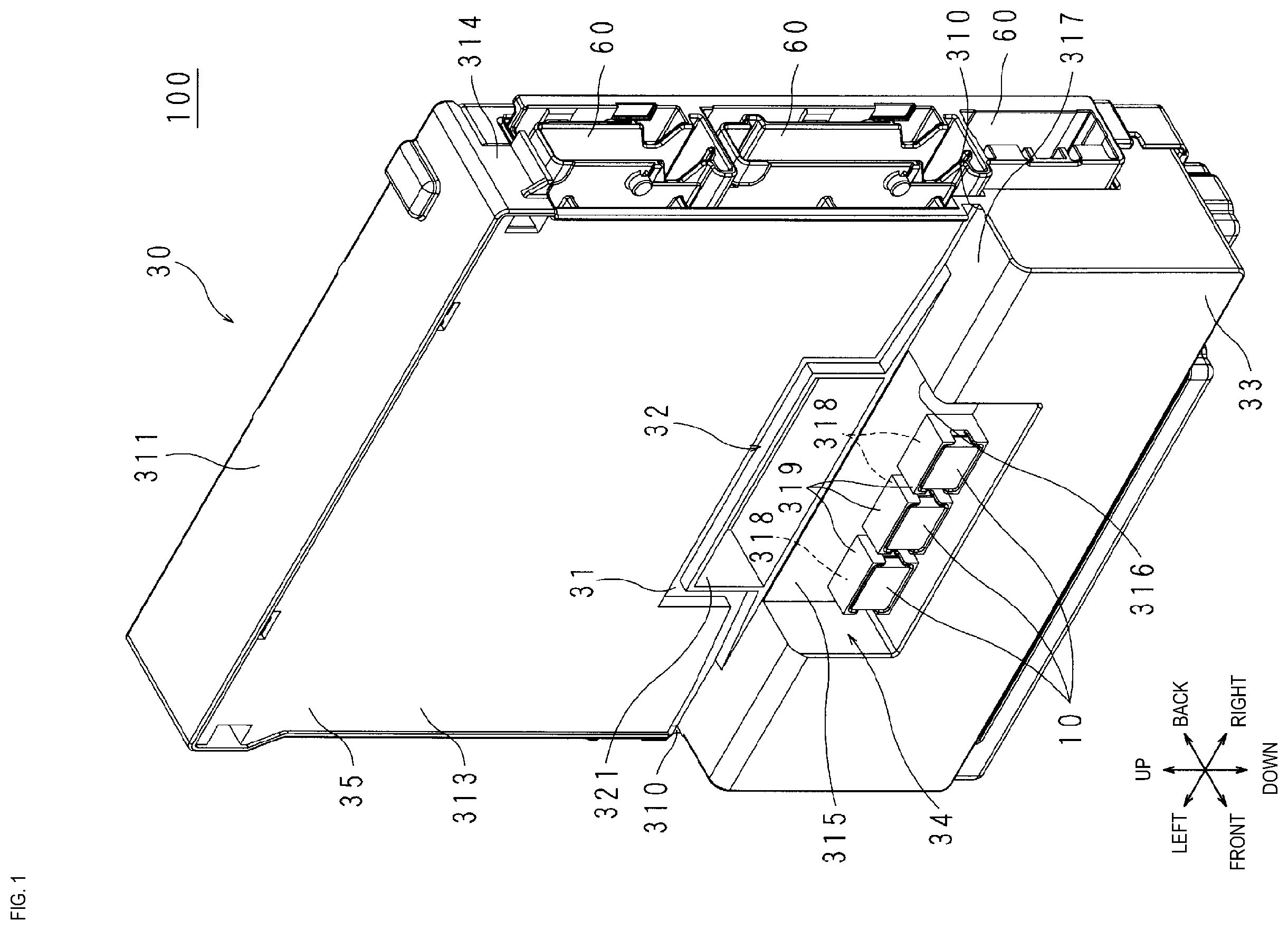 Patent US12586997 Figure 1 – Electrical connection box