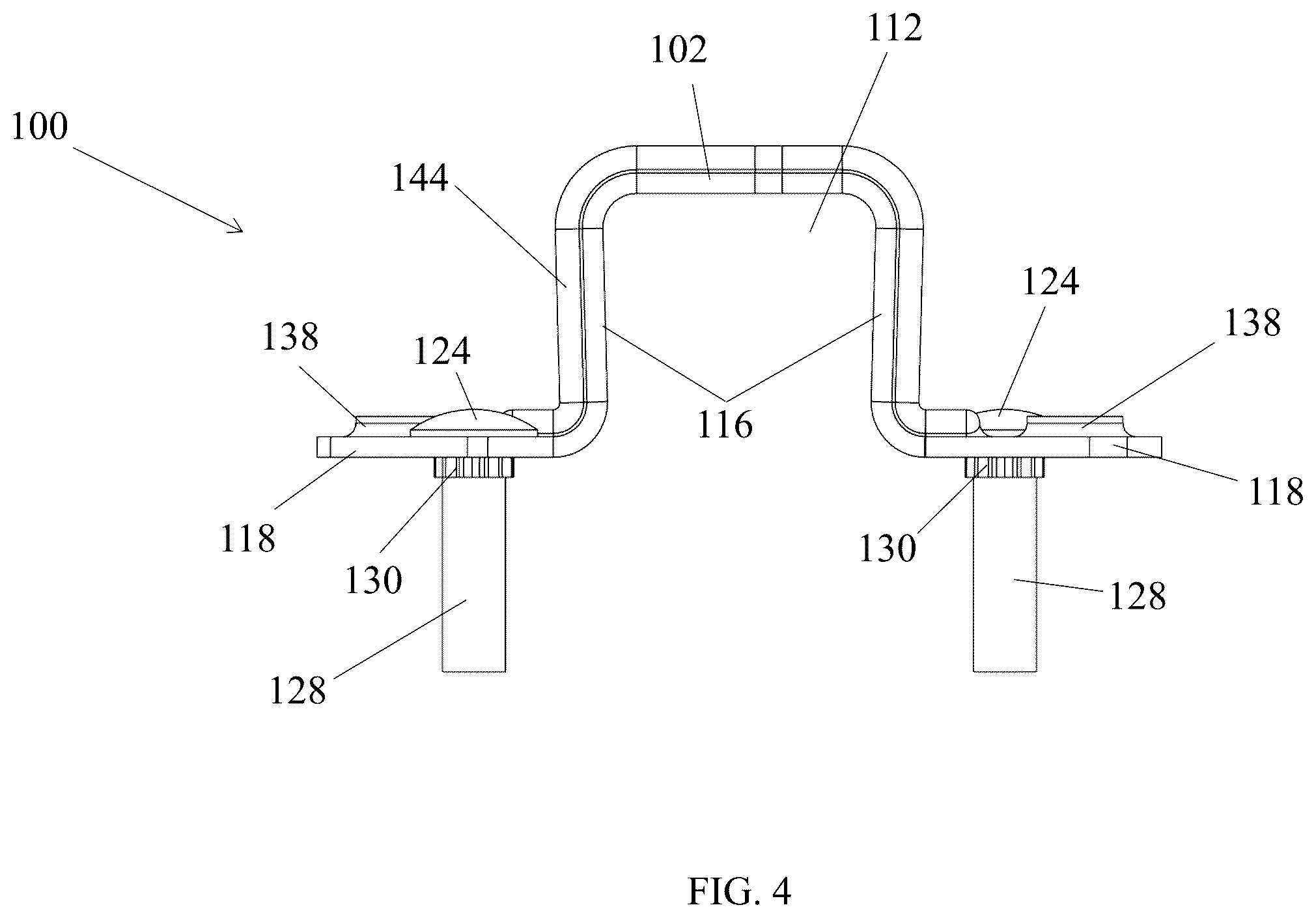 Patent US12586999 Figure 4 – Ceiling fan brace bracket